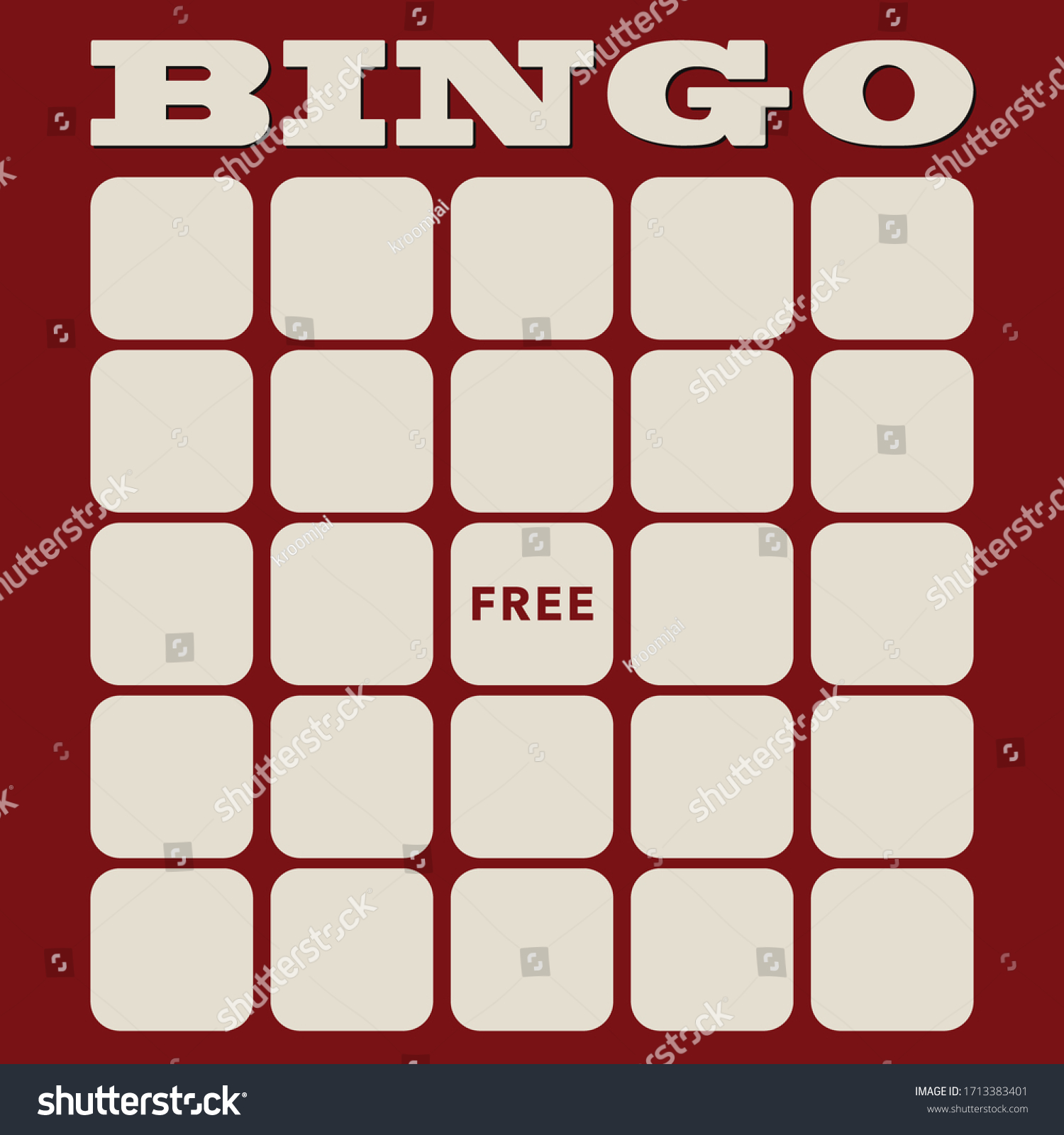 Blank Bingo Cards Vector Format Set Stock Vector Royalty Free 1713383401 Shutterstock