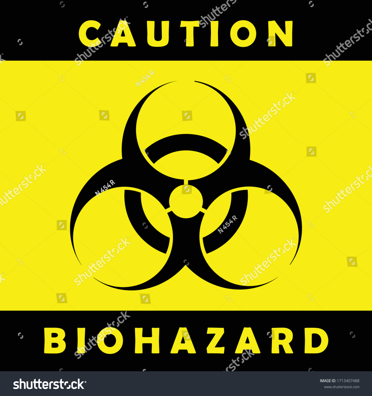 Biohazard Symbol Sign Biological Threat Alert Stock Vector (Royalty ...