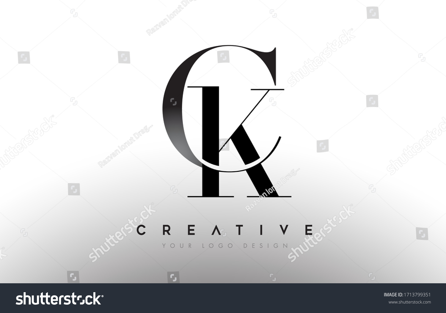 Ck Ck Letter Design Logo Logotype Stock Vector (Royalty Free ...