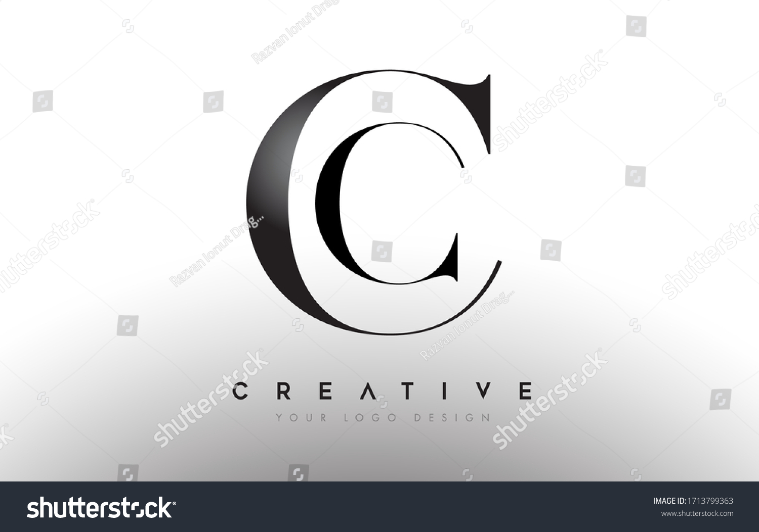 Cc Cc Letter Design Logo Logotype Stock Vector (Royalty Free ...