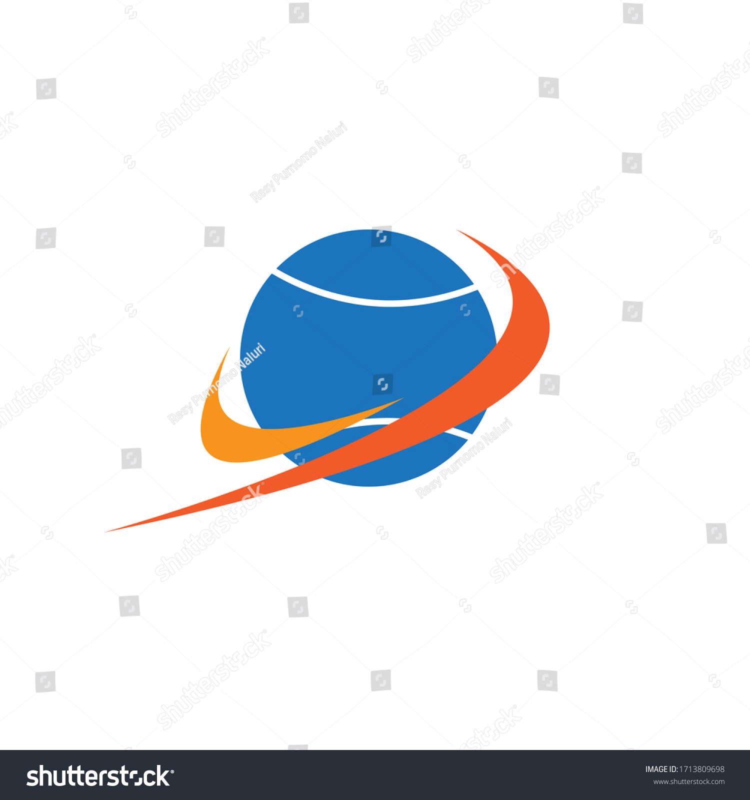 Cricket Ball Logo Design Template Stock Vector (Royalty Free ...