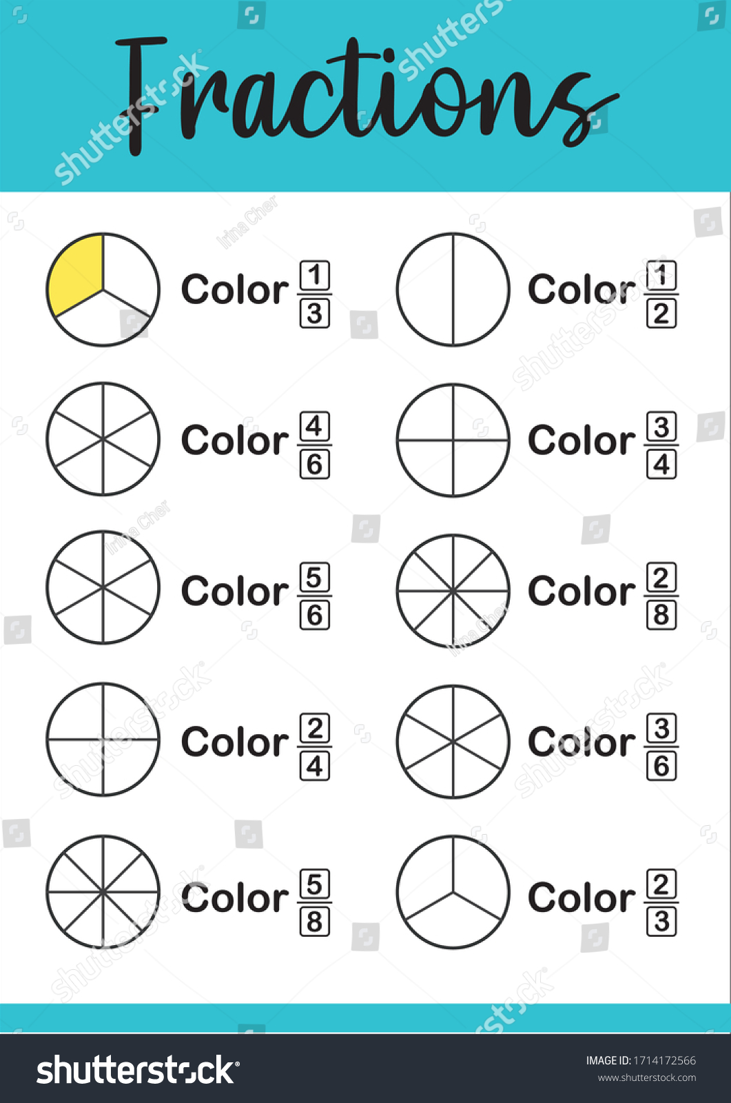 Mathematics Math Worksheet Kids Circle Correct Stock Vector (Royalty ...