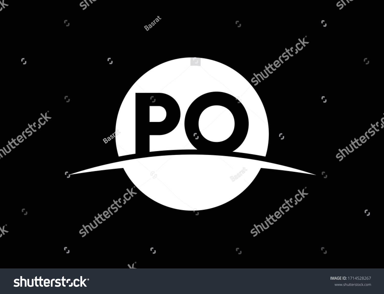 Initial Monogram Letter P O Logo Stock Vector (Royalty Free) 1714528267 ...