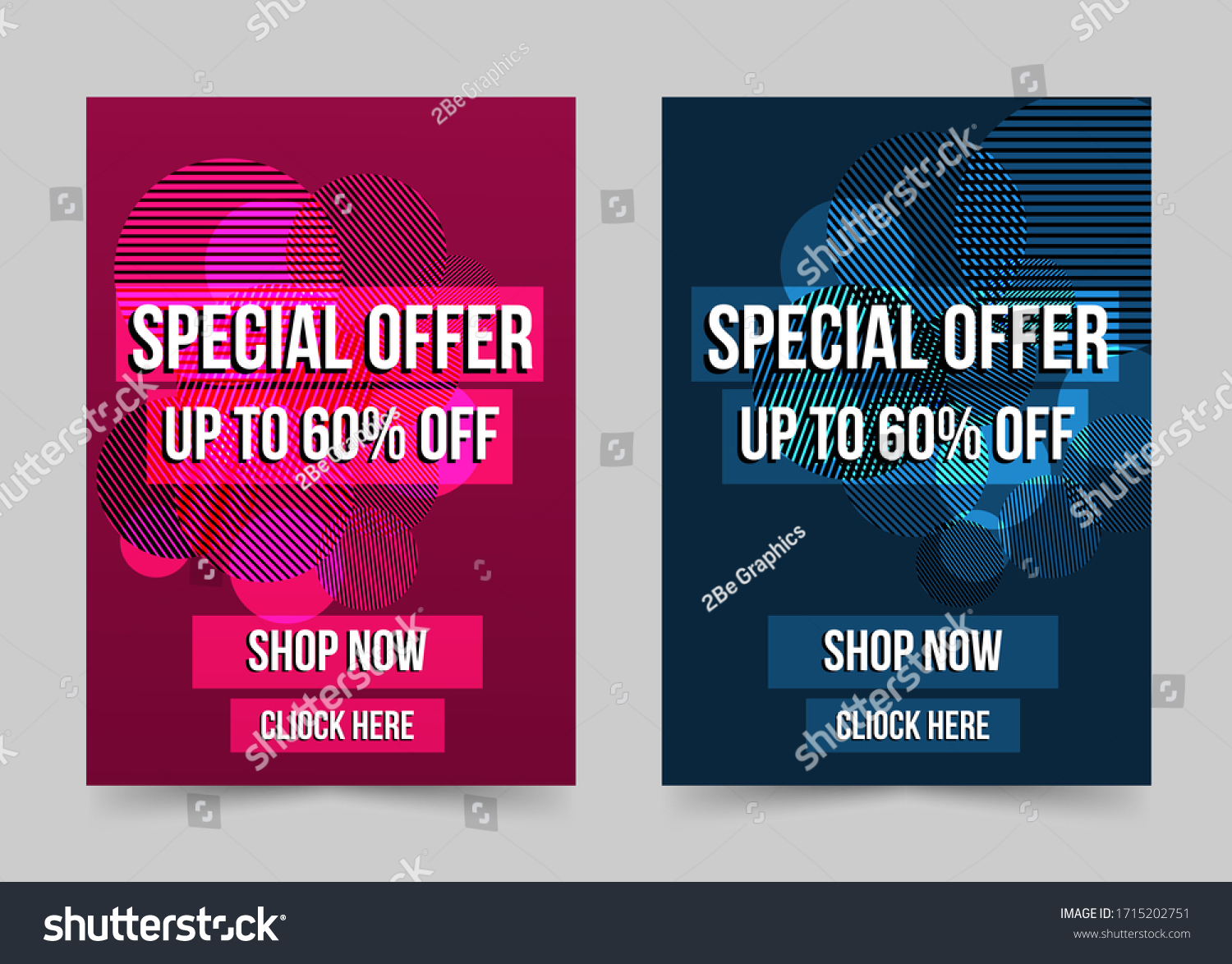 Special Offer Banner Set Modern Geometric Stock Vector (Royalty Free ...