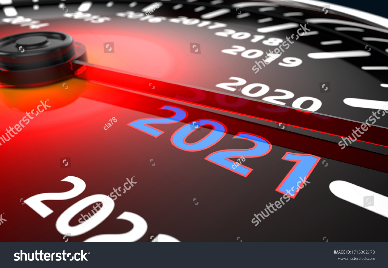 2021 Year Car Speedometer Countdown Concept Stock Illustration ...