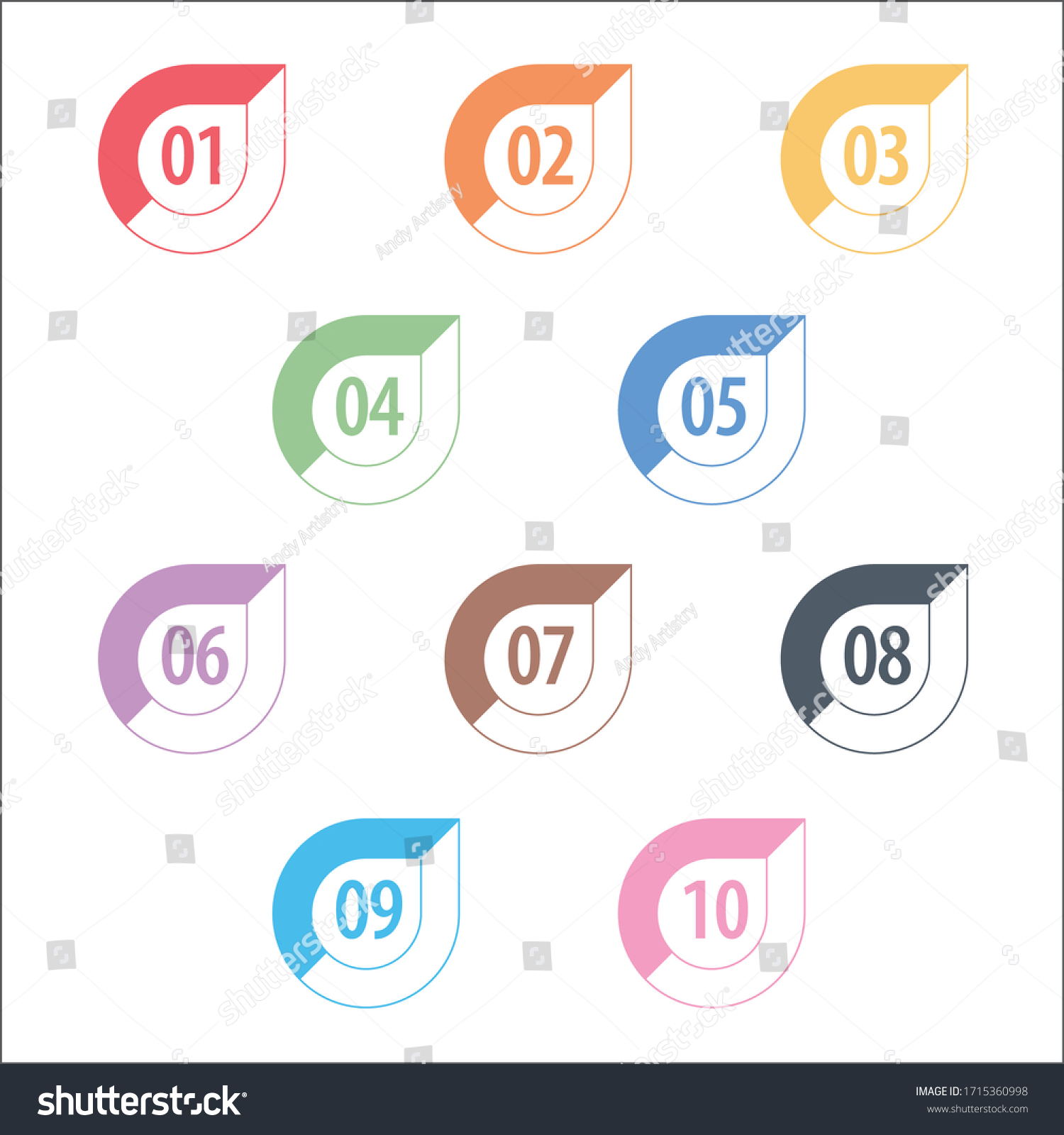 Colorful Infographic Numbers Can Be Use Stock Vector (Royalty Free ...