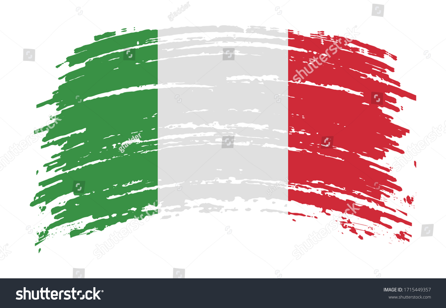 Italian Flag Grunge Brush Stroke Vector Stock Vector (Royalty Free ...