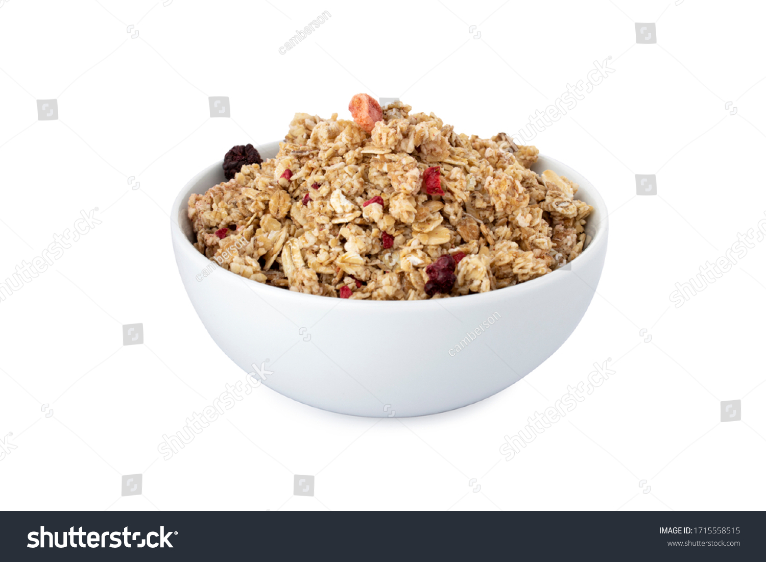 Muesli Berry Muesli White Bowl On Stock Photo 1715558515 | Shutterstock