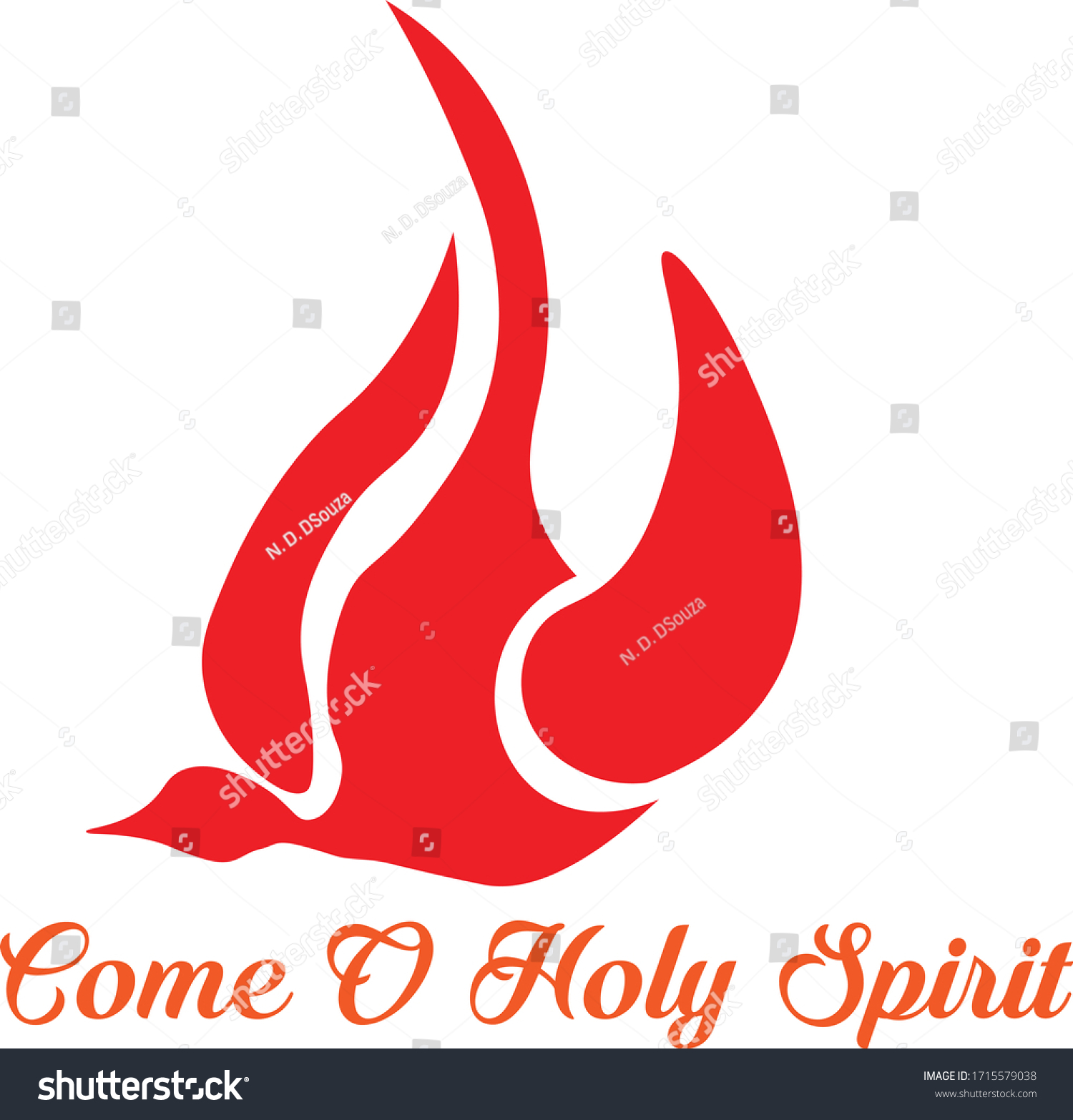 Come O Holy Spirit Pentecost Special Stock Vector (Royalty Free ...