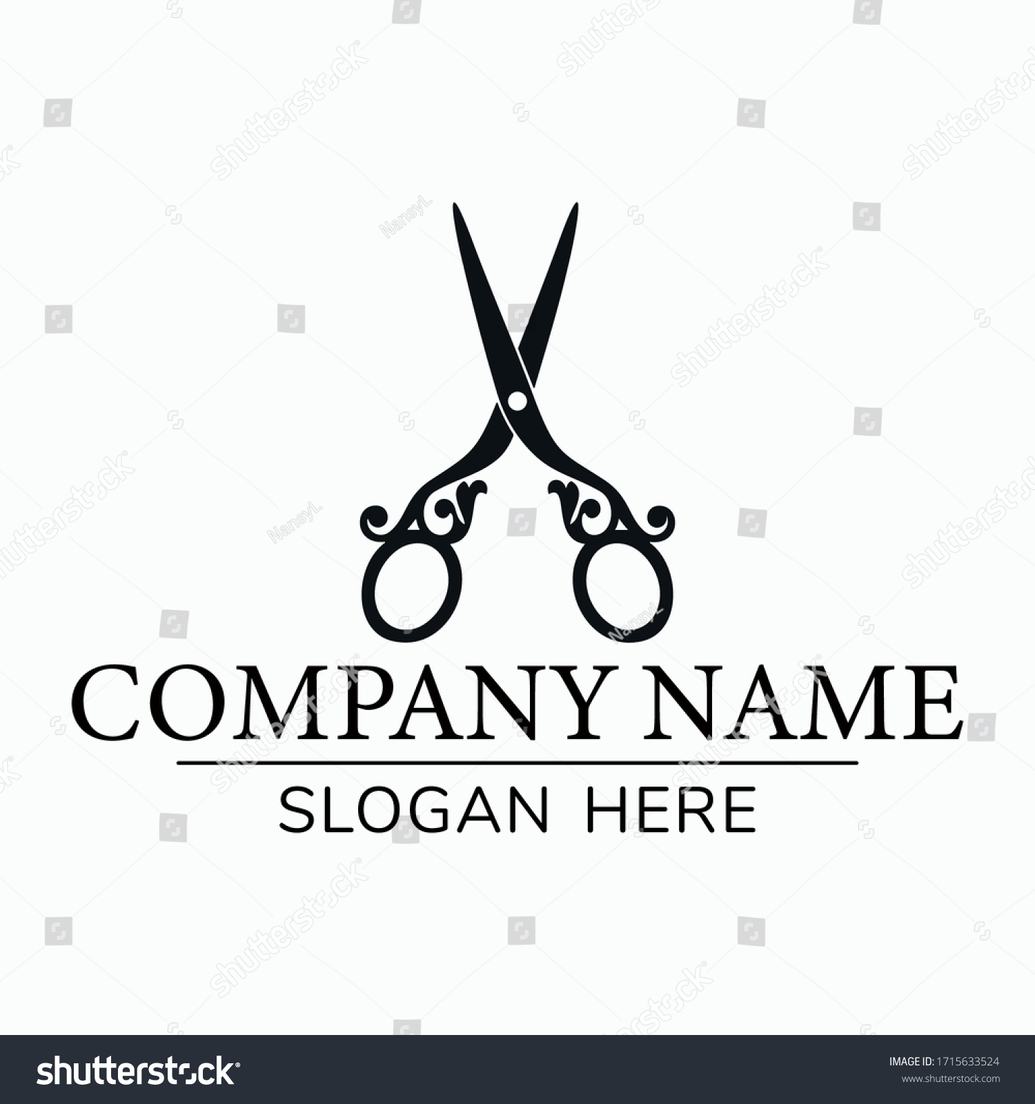 Logo Hairdresser Beauty Salon Barber Shop Stock Vector (Royalty Free ...