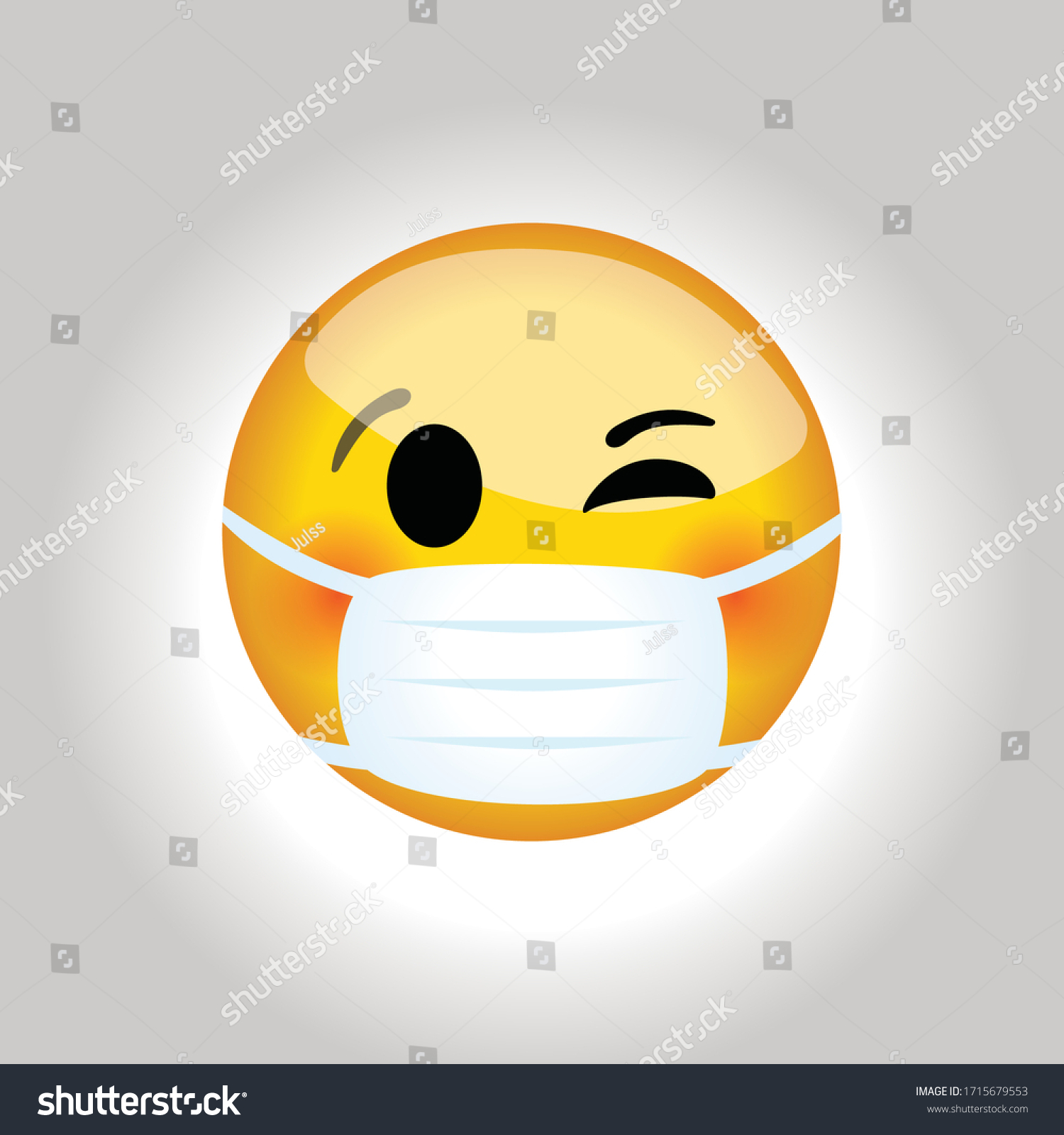 Cute Upside Down Face Emoticon Medical Stock Vector (Royalty Free ...