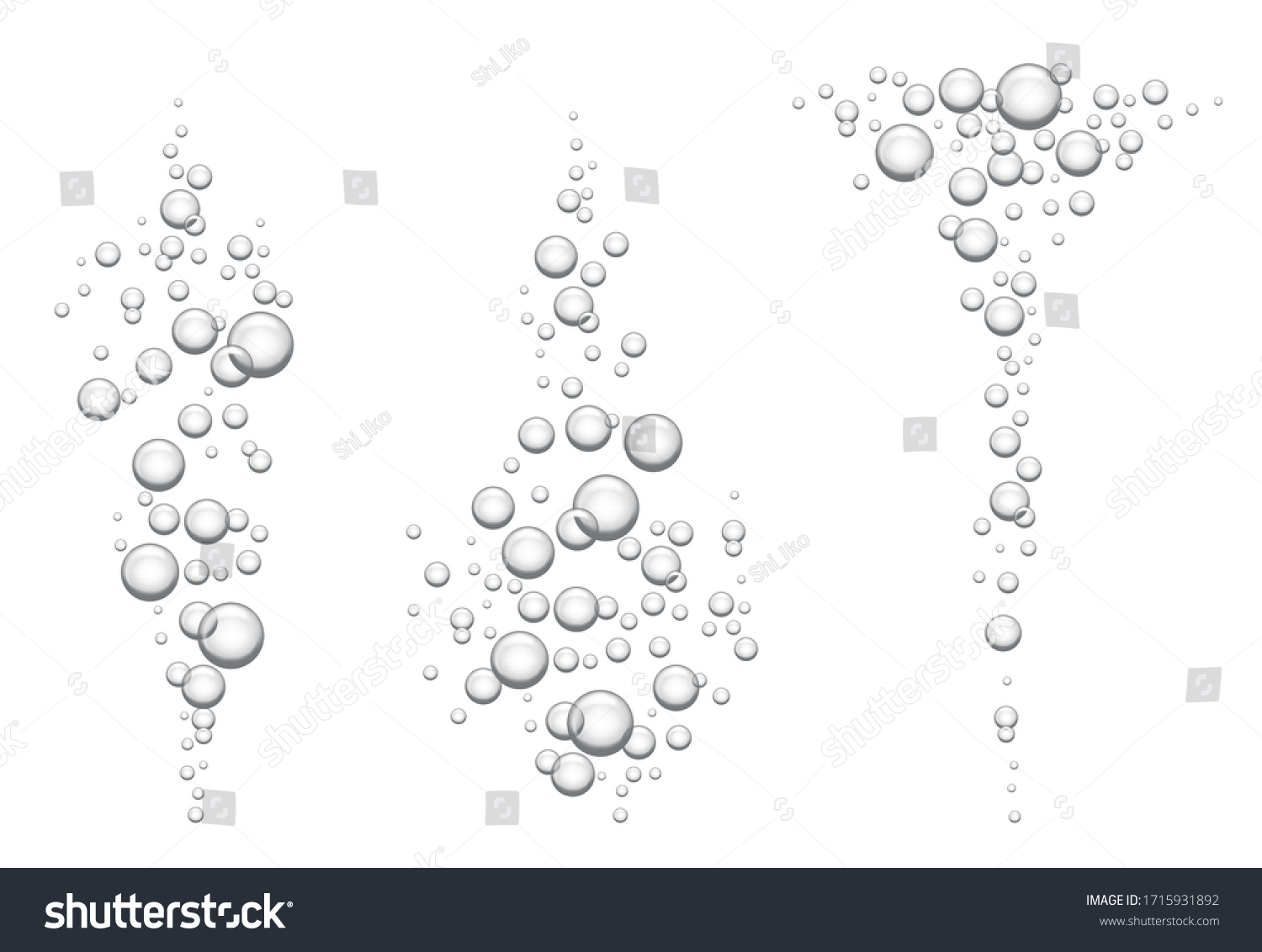 Vector Illustration Realistic Underwater Bubbles Isolated Stock Vector ...