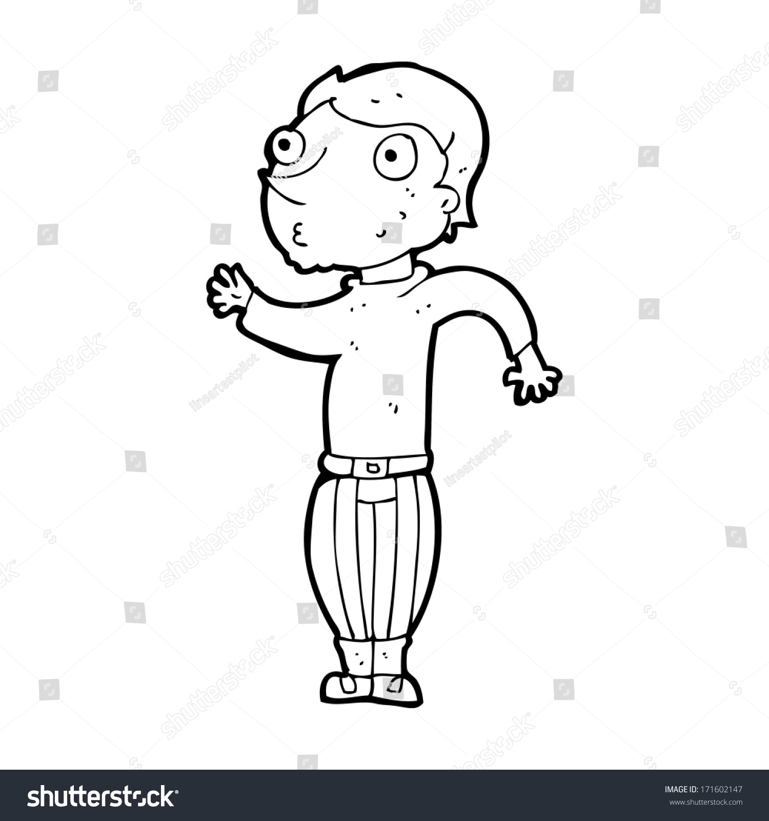 Cartoon Man Loud Clothes Stock Illustration 171602147 