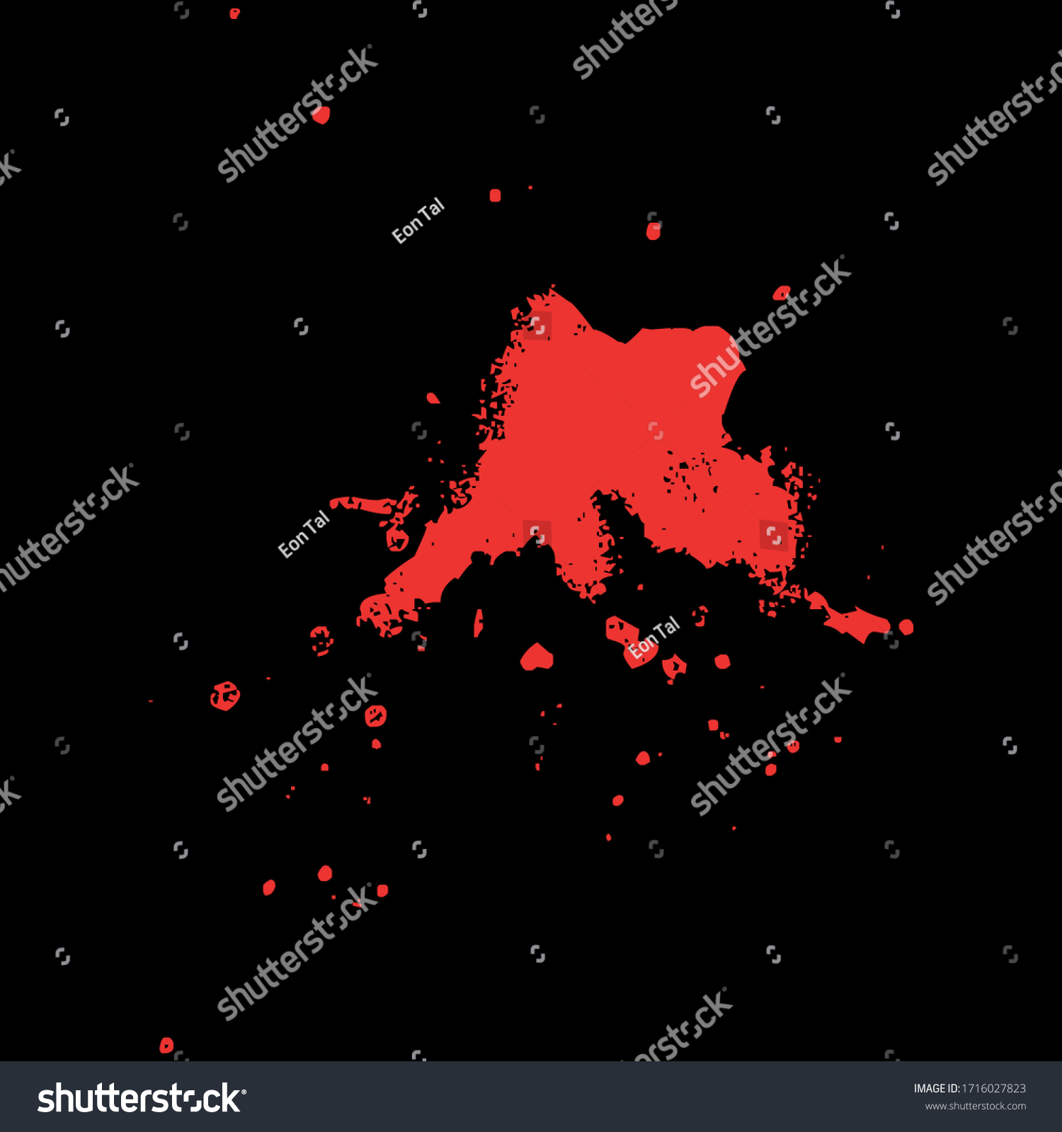 Blood Dirt Splash Splatter Isolated On Stock Vector (Royalty Free ...