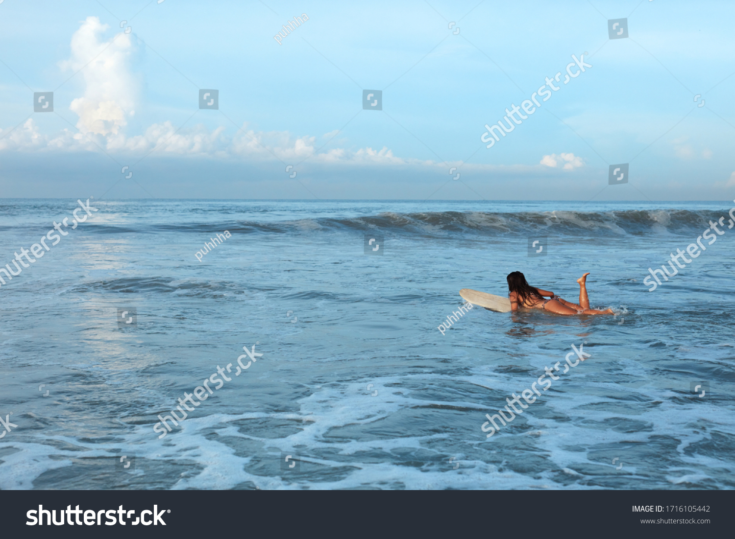 Sexy Surfer Surfing Girl Bikini Onarkivfotografi1716105442 Shutterstock 5124