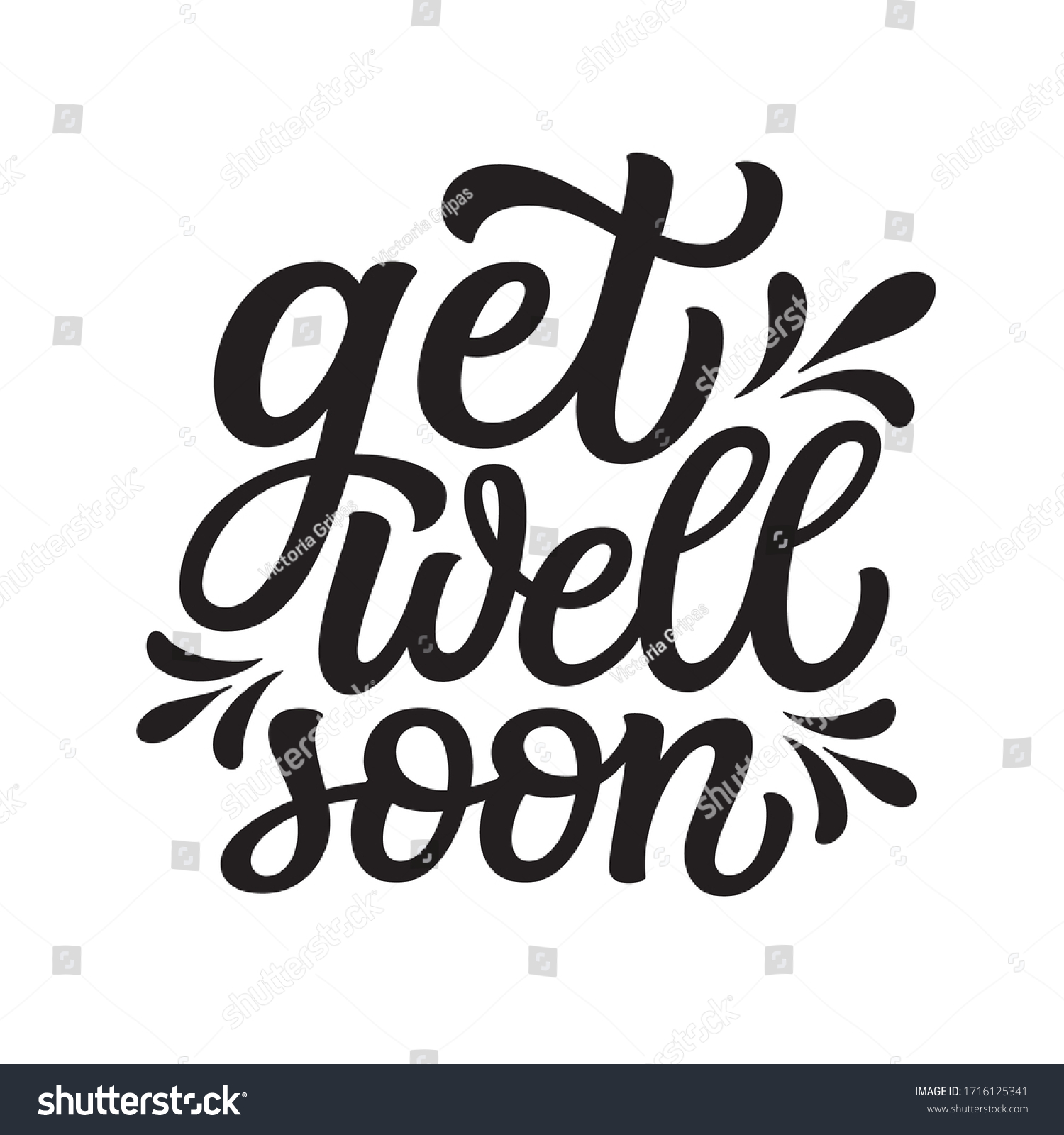 Get Well Soon Hand Lettering Inspirational Stock Vector (Royalty Free ...