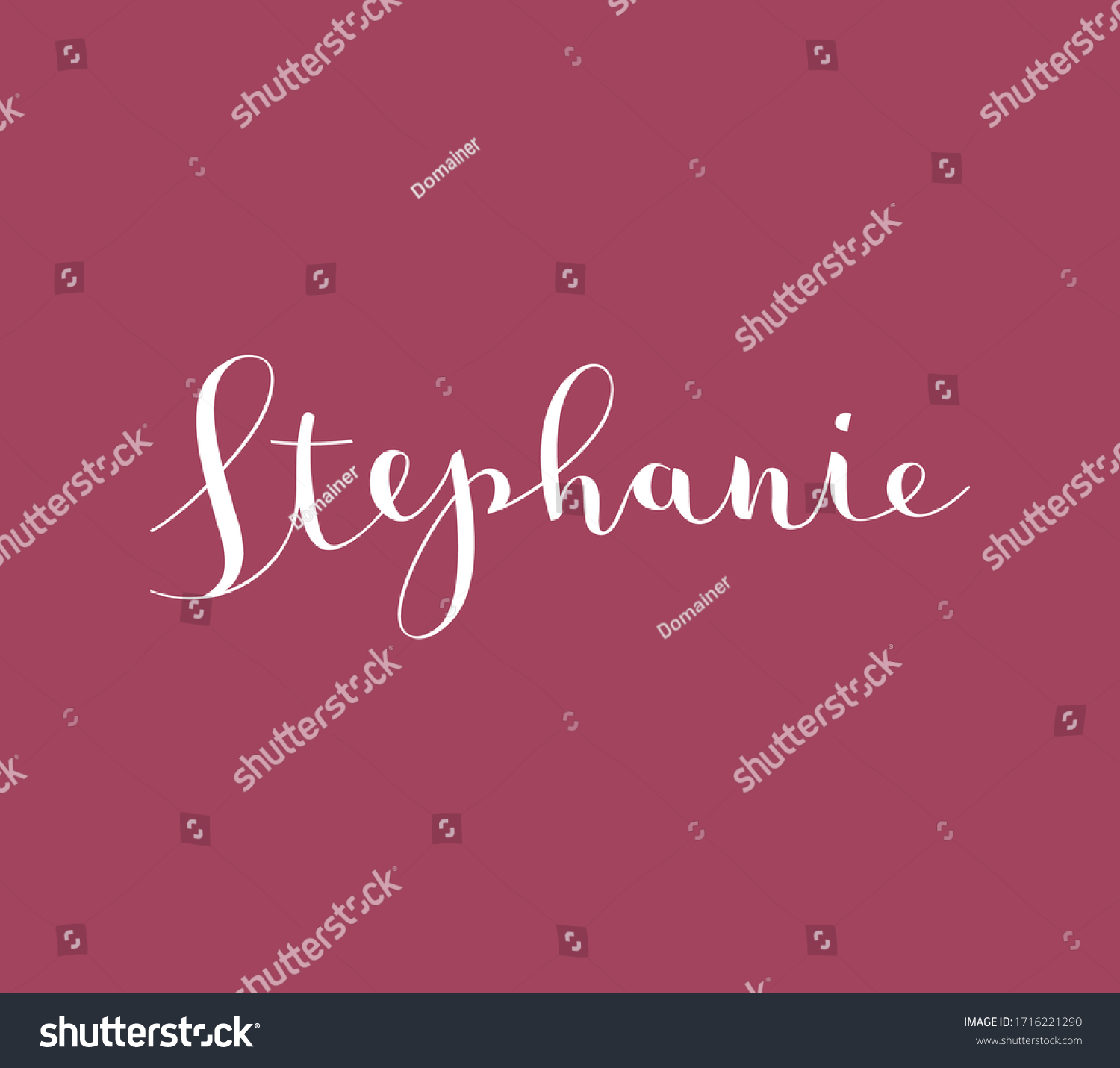 girl-name-stephanie-calligraphy-lettering-suitable-stock-vector