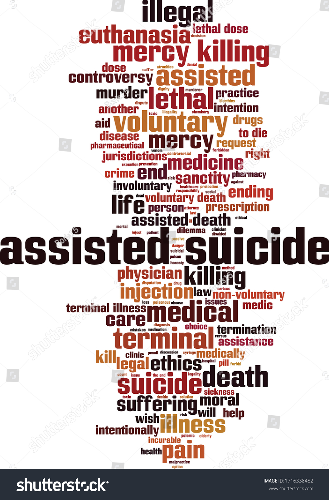 Assisted Suicide Word Cloud Concept Collage Stock Vector Royalty Free   Stock Vector Assisted Suicide Word Cloud Concept Collage Made Of Words About Assisted Suicide Vector 1716338482 