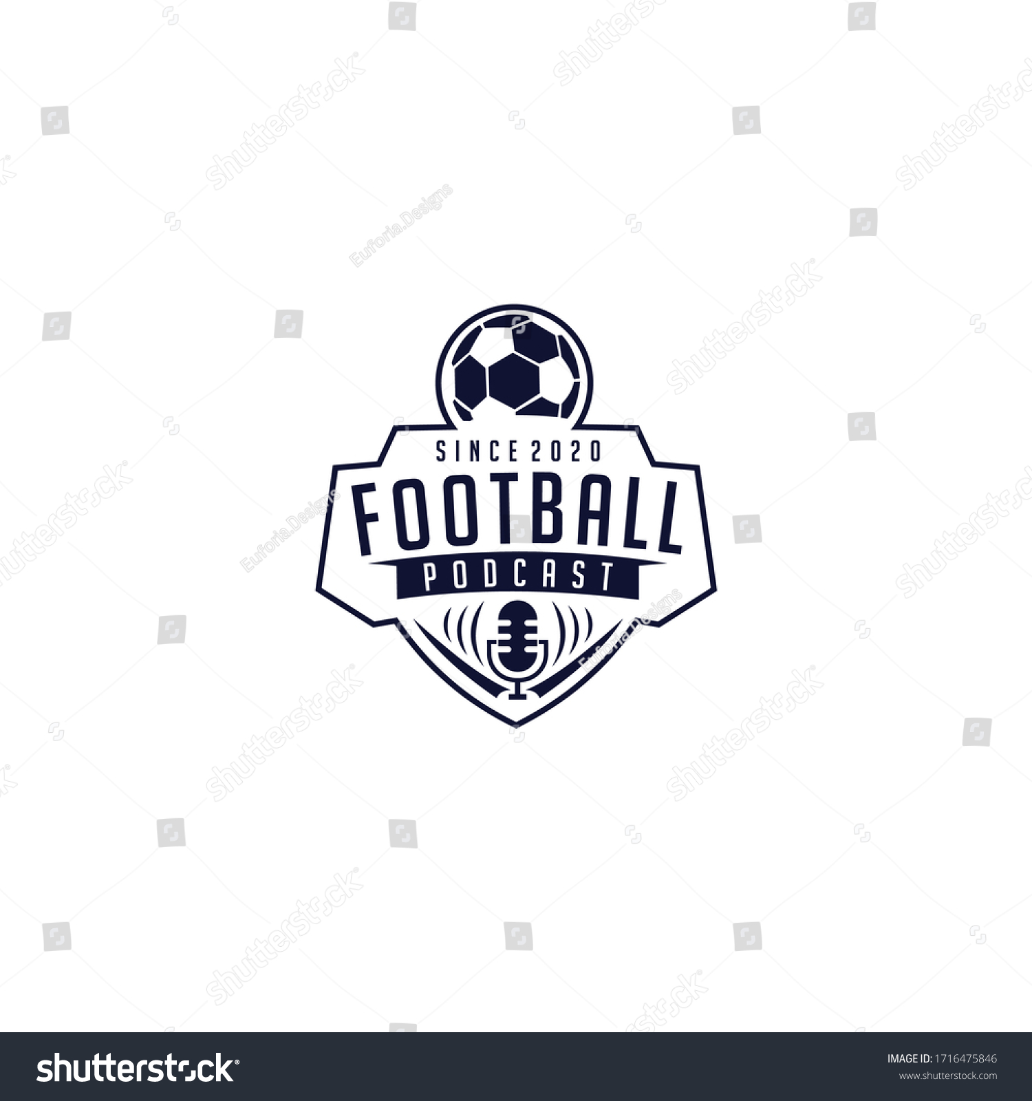 Soccer Football Crests Podcast Logo Emblem Stock Vector (Royalty Free ...