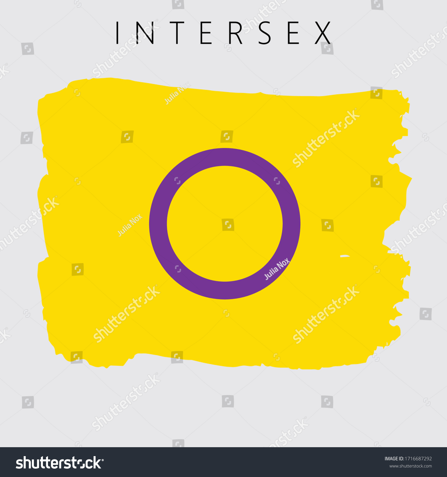 Sexual Identity Pride Flag Intersex Lgbt Stock Vector Royalty Free