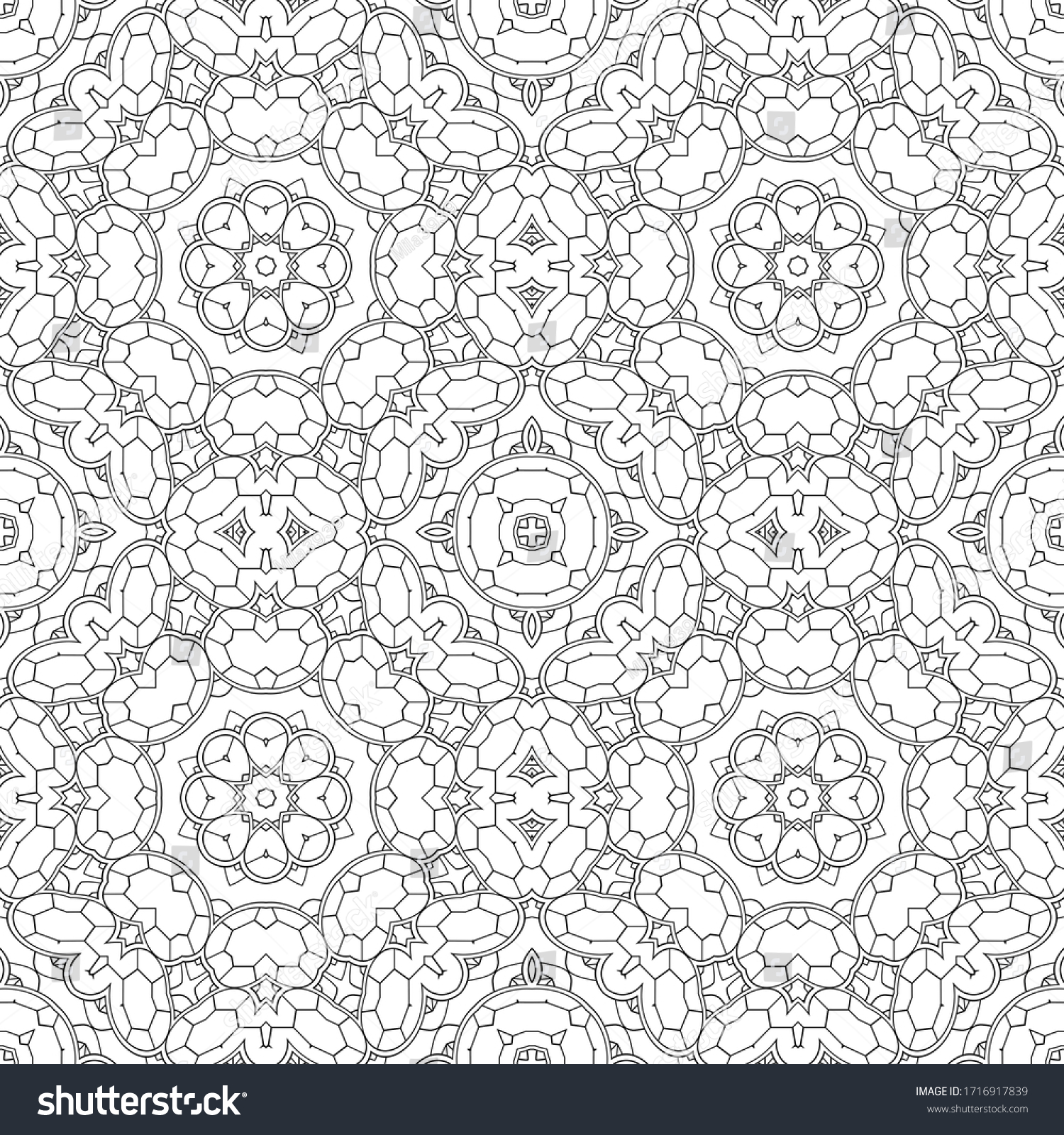 Beautiful Coloring Page Seamless Pattern Relax Stock Illustration ...