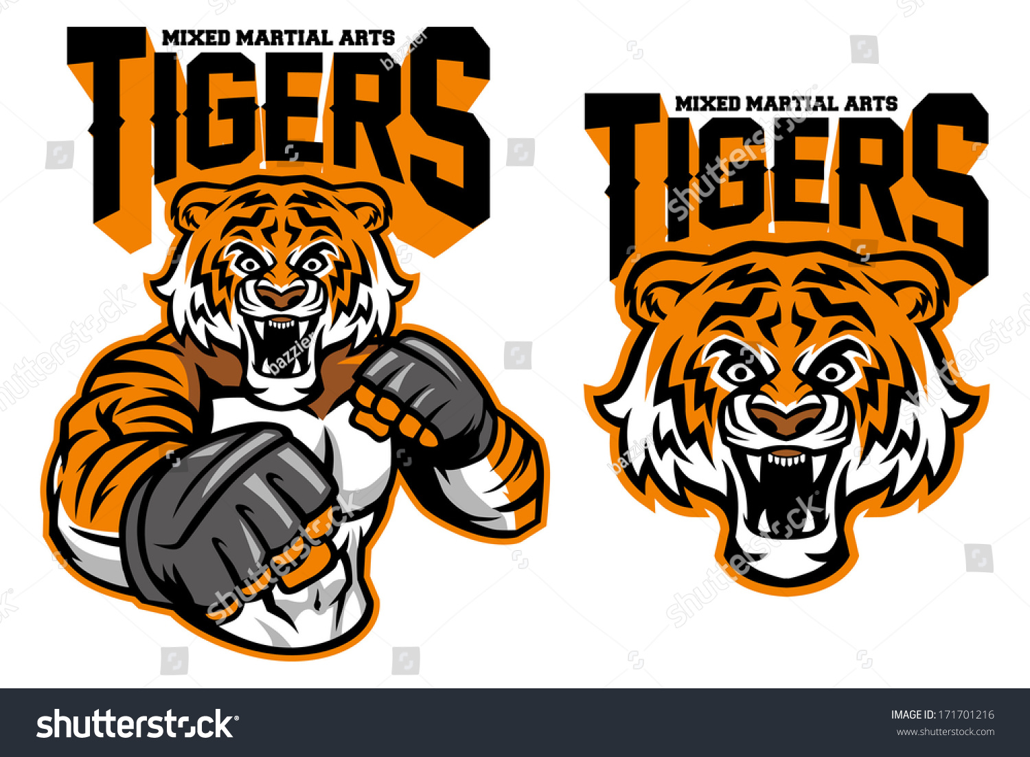 Mma Fighter Tiger Stock Vector (Royalty Free) 171701216 | Shutterstock