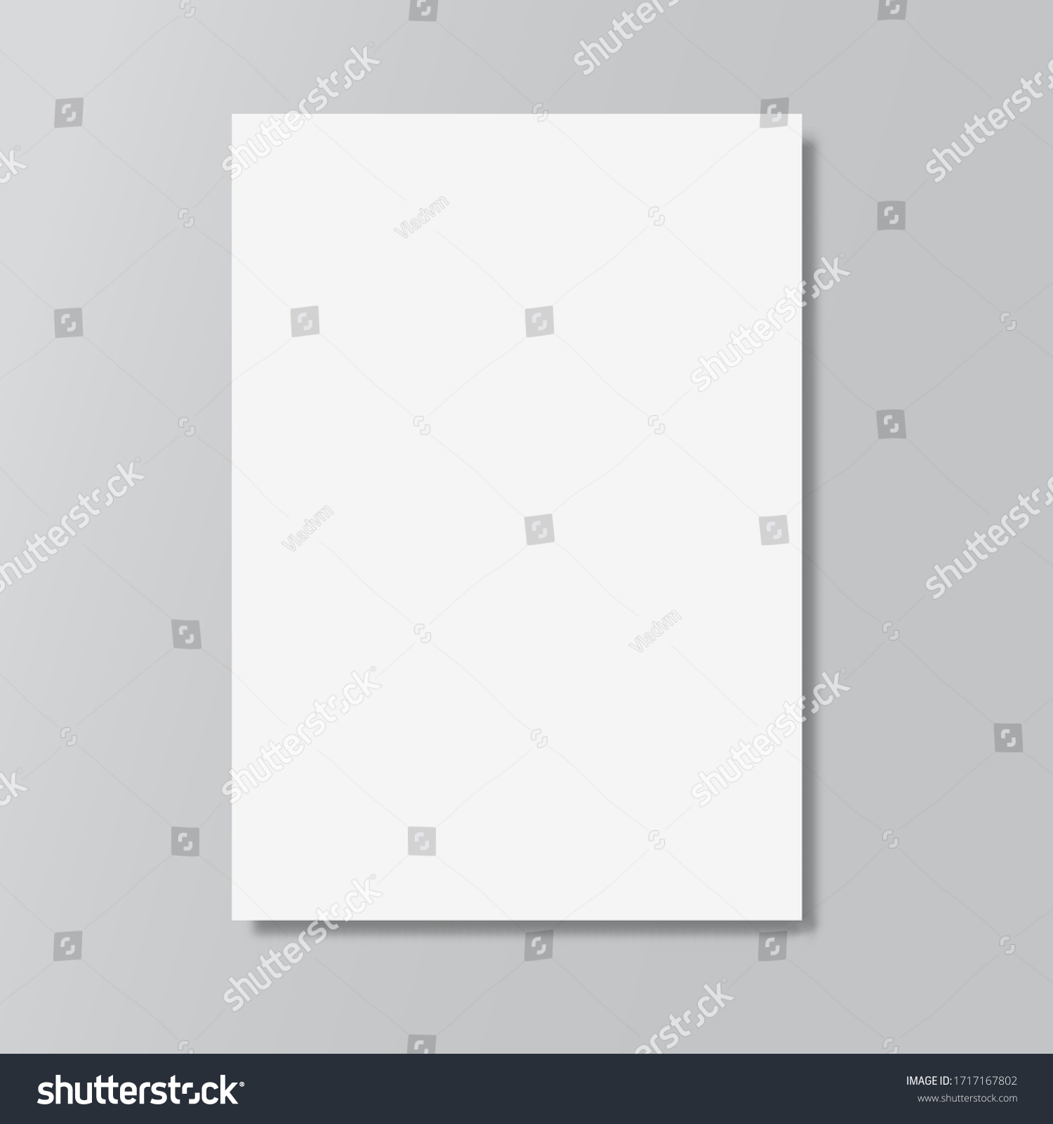 Realistic Copybook Page Mockup Paper Background Stock Vector (Royalty ...