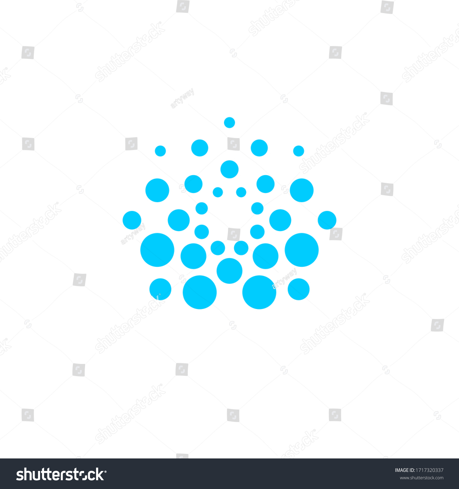 Water Logo Concept Abstract Blue Dotted Stock Vector (Royalty Free ...