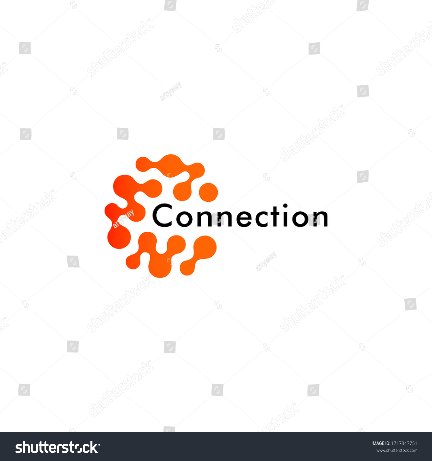 Round Logo Concept Connected Points Creative Stock Vector (Royalty Free ...