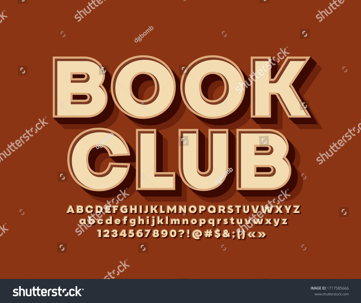 Vector Trendy Sign Book Club Modern Stock Vector (Royalty Free ...