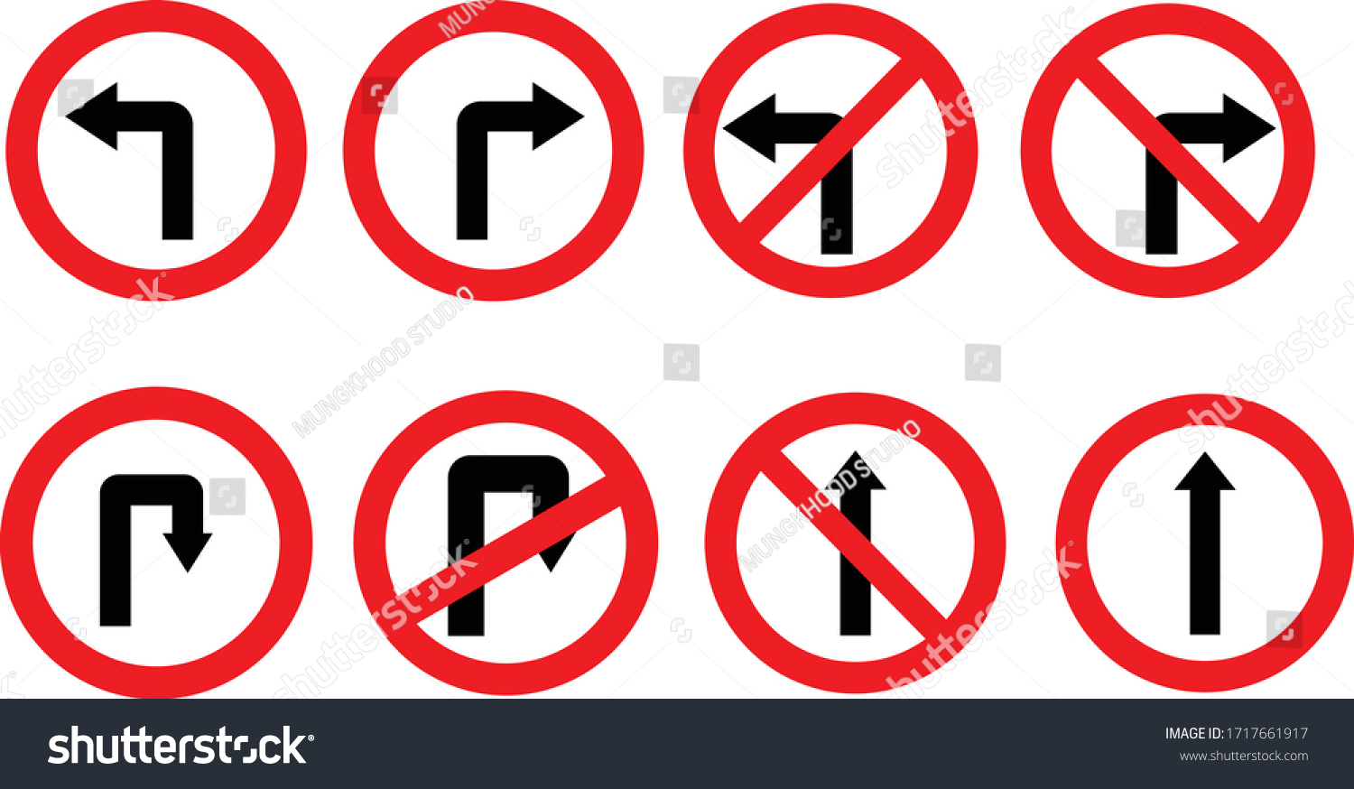 Traffic Sign Symbol Background On Road Stock Vector (Royalty Free ...