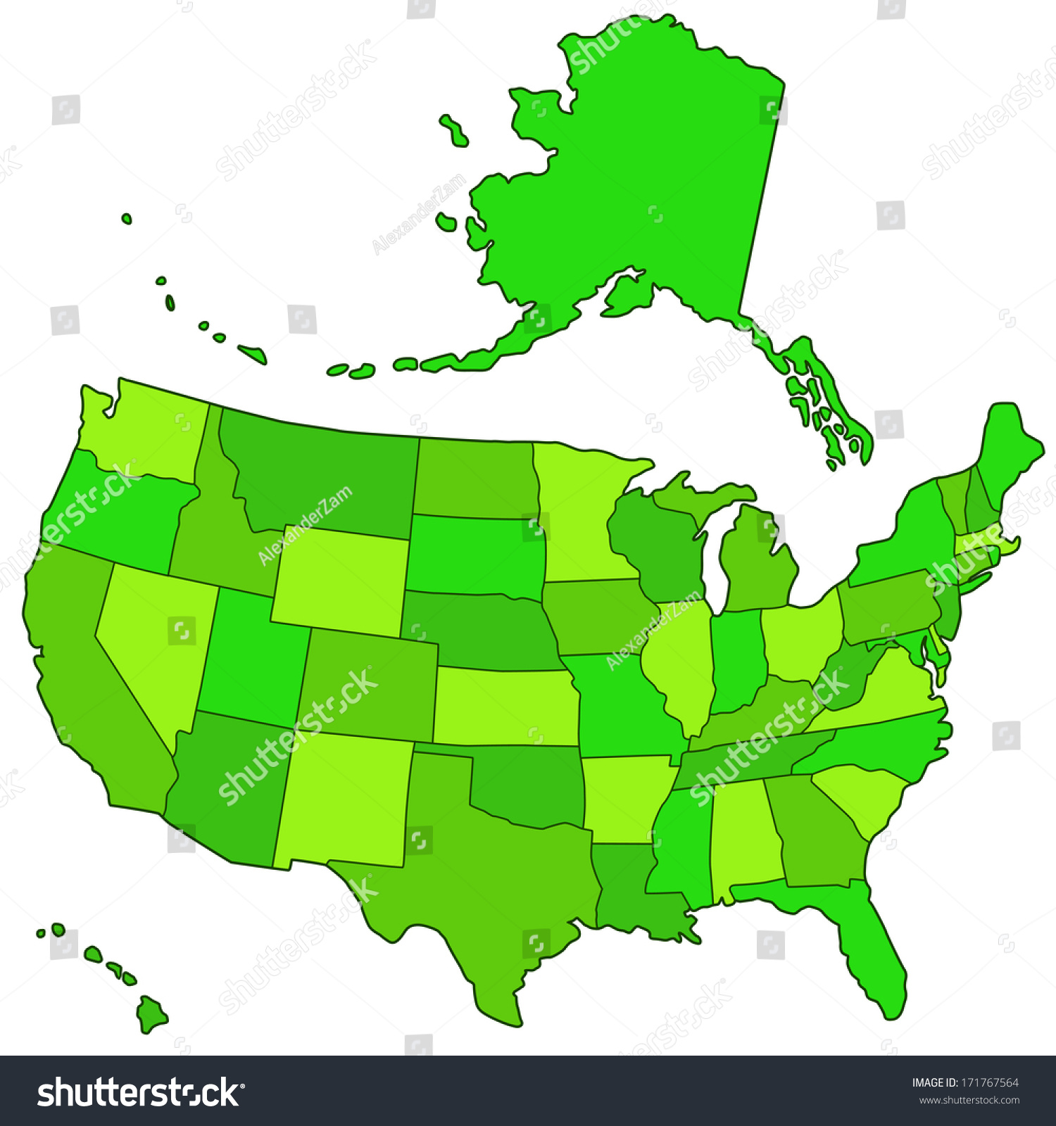 Tinted Silhouette Map Usa Stock Illustration Shutterstock