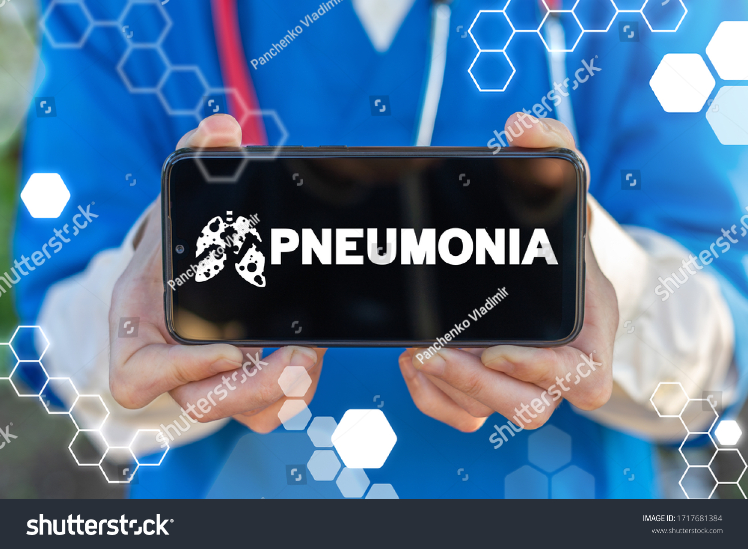 Pneumonia Smart Medical Diagnosis Concept Stock Photo 1717681384 ...