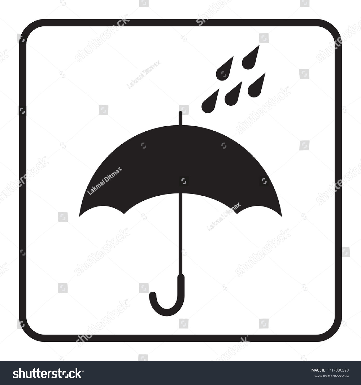 Keep Dry Symbol Packaging Symboleditable Eps10 Stock Vector (Royalty ...