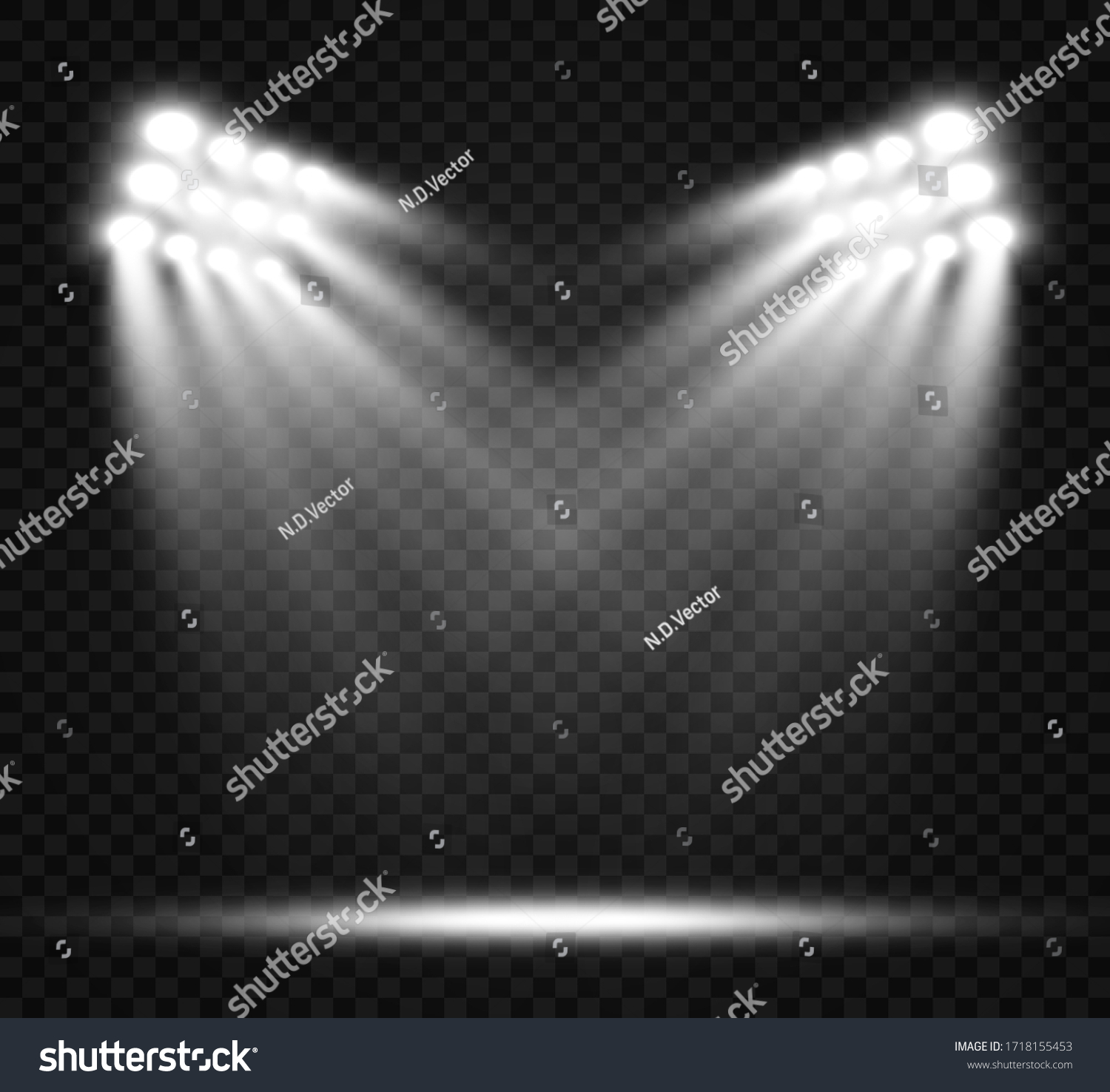 White Scene On Spotlights Vector Illustration Stock Vector (Royalty ...