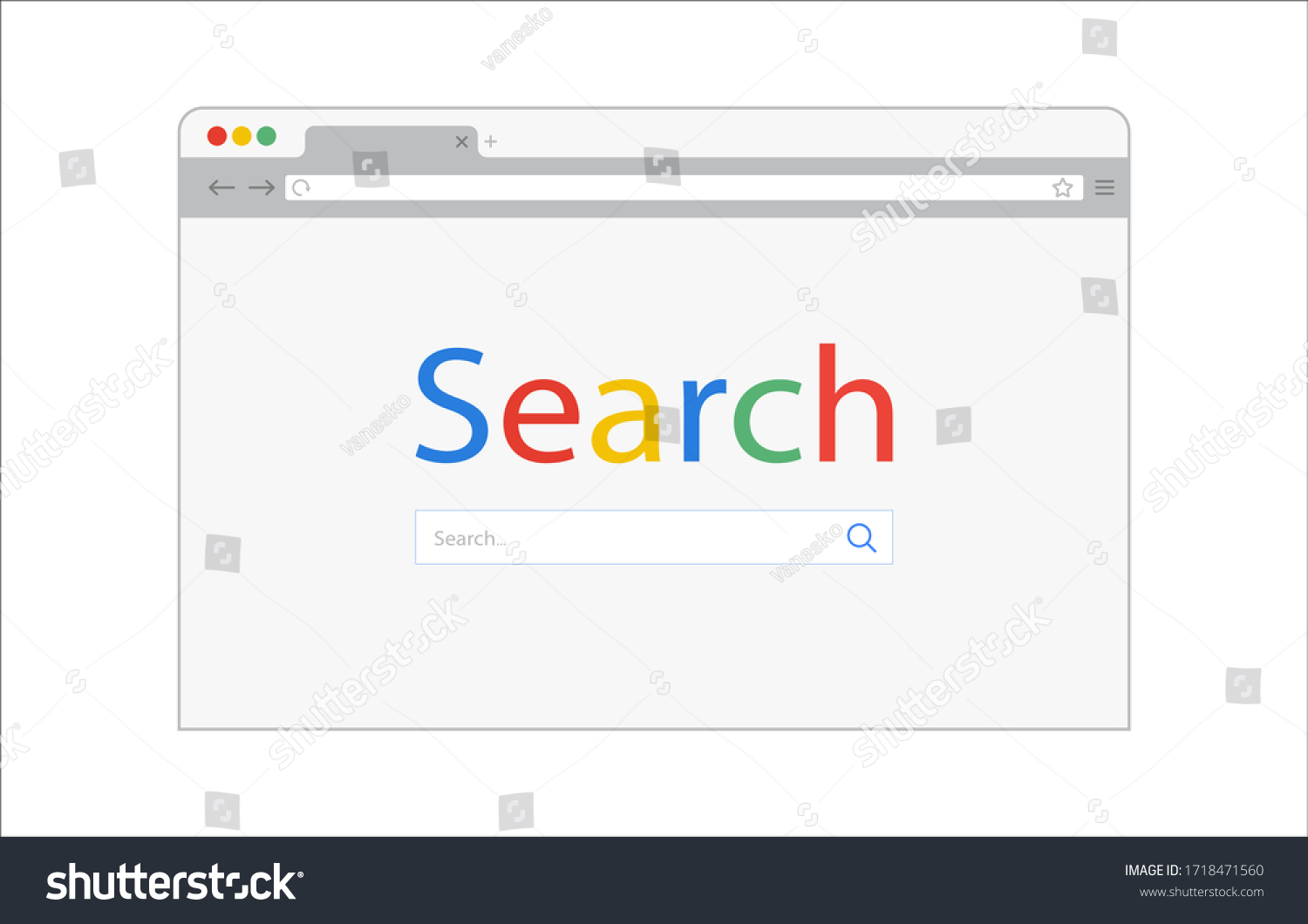 Browser Window On White Background Internet Stock Vector (Royalty Free