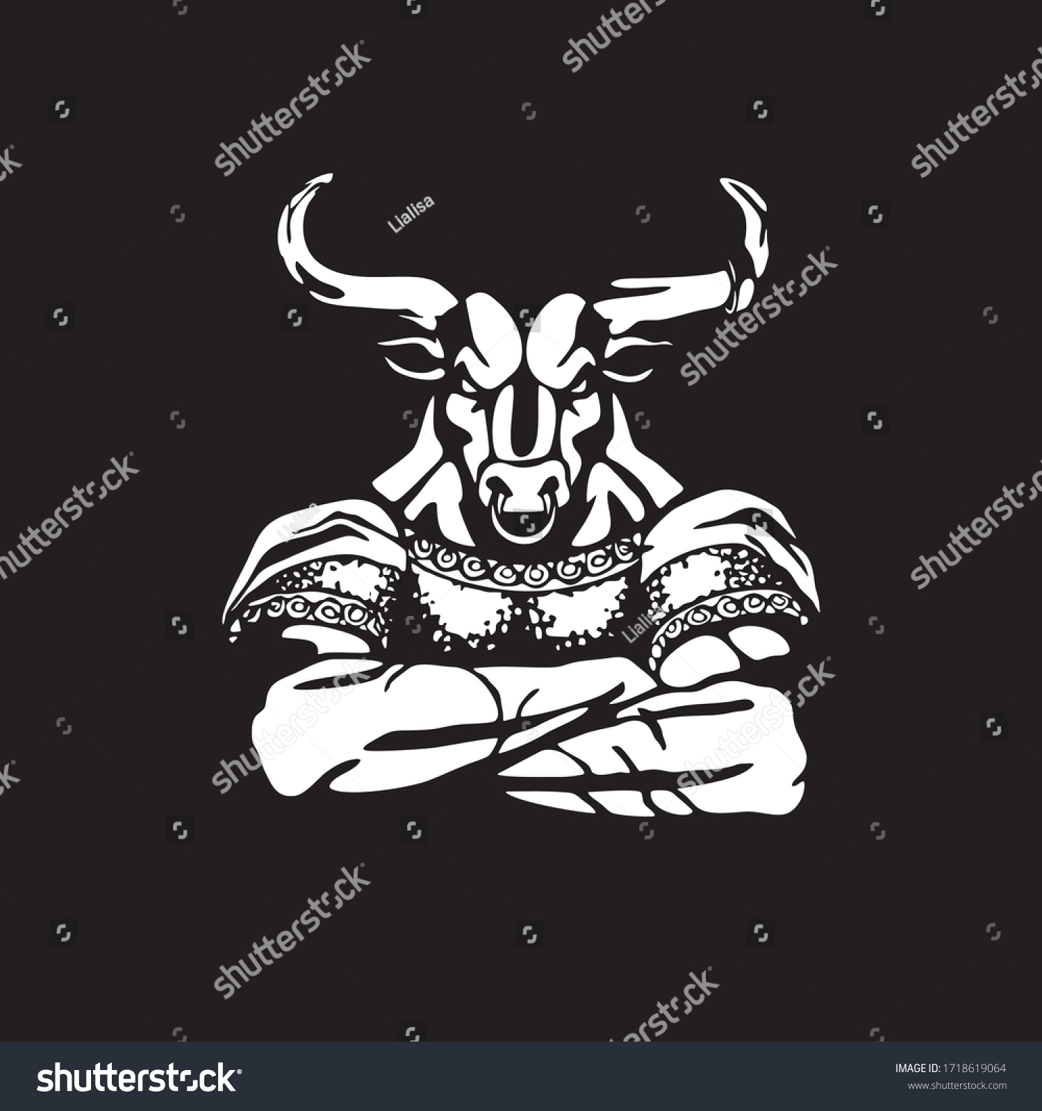 Minotaur Mythical Fabulous Creature Ancient Greek Stock Vector (Royalty ...