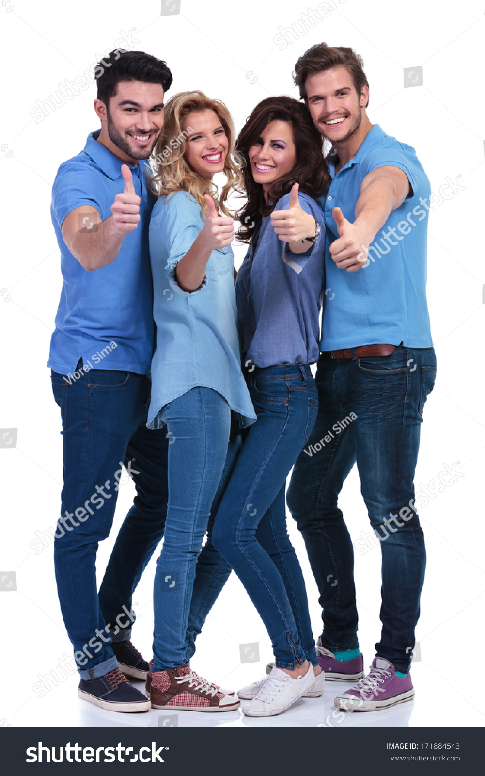 Full Body Picture Young Casual Group Stock Photo 171884543 | Shutterstock