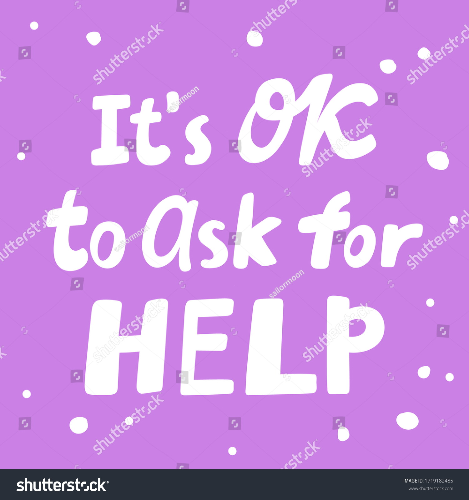 Ok Ask Help Sticker Social Media Stock Vector Royalty Free 1719182485