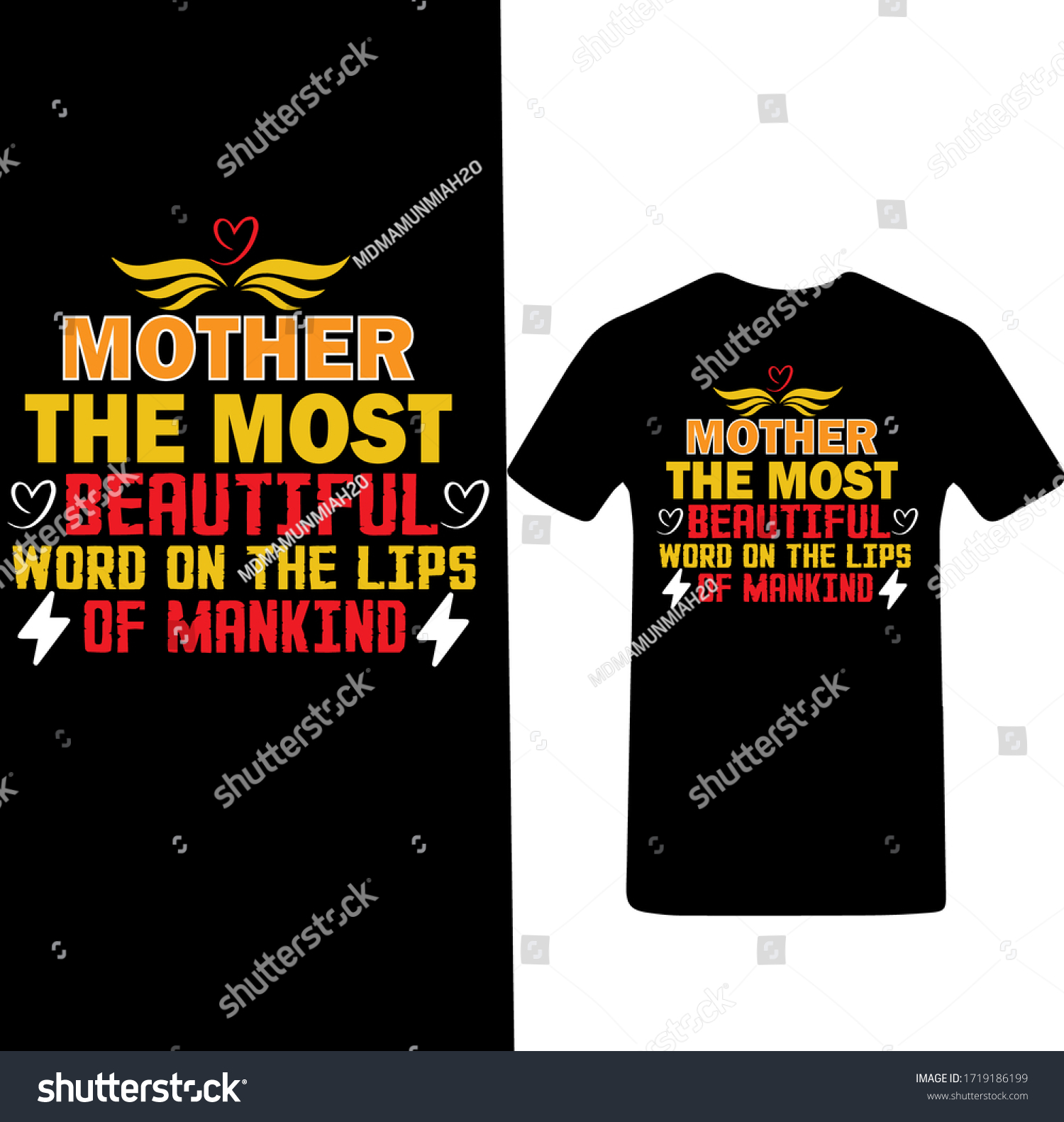 Mother Most Beautiful Word On Lips Stock Vector Royalty Free 1719186199 Shutterstock 