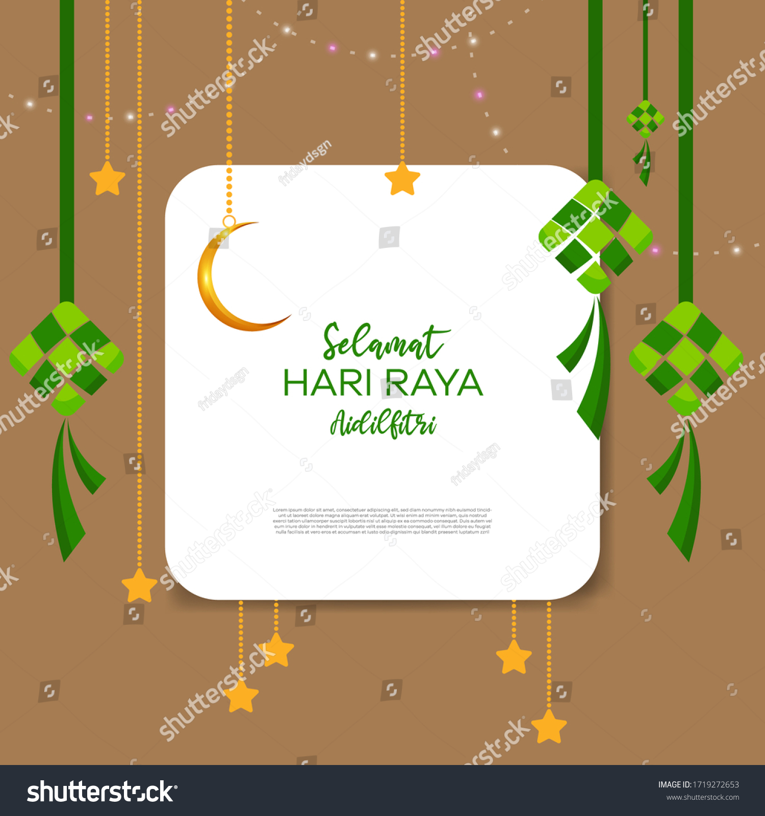 Selamat Idul Fitri Aidil Fitri Set Stock Vector (Royalty Free ...