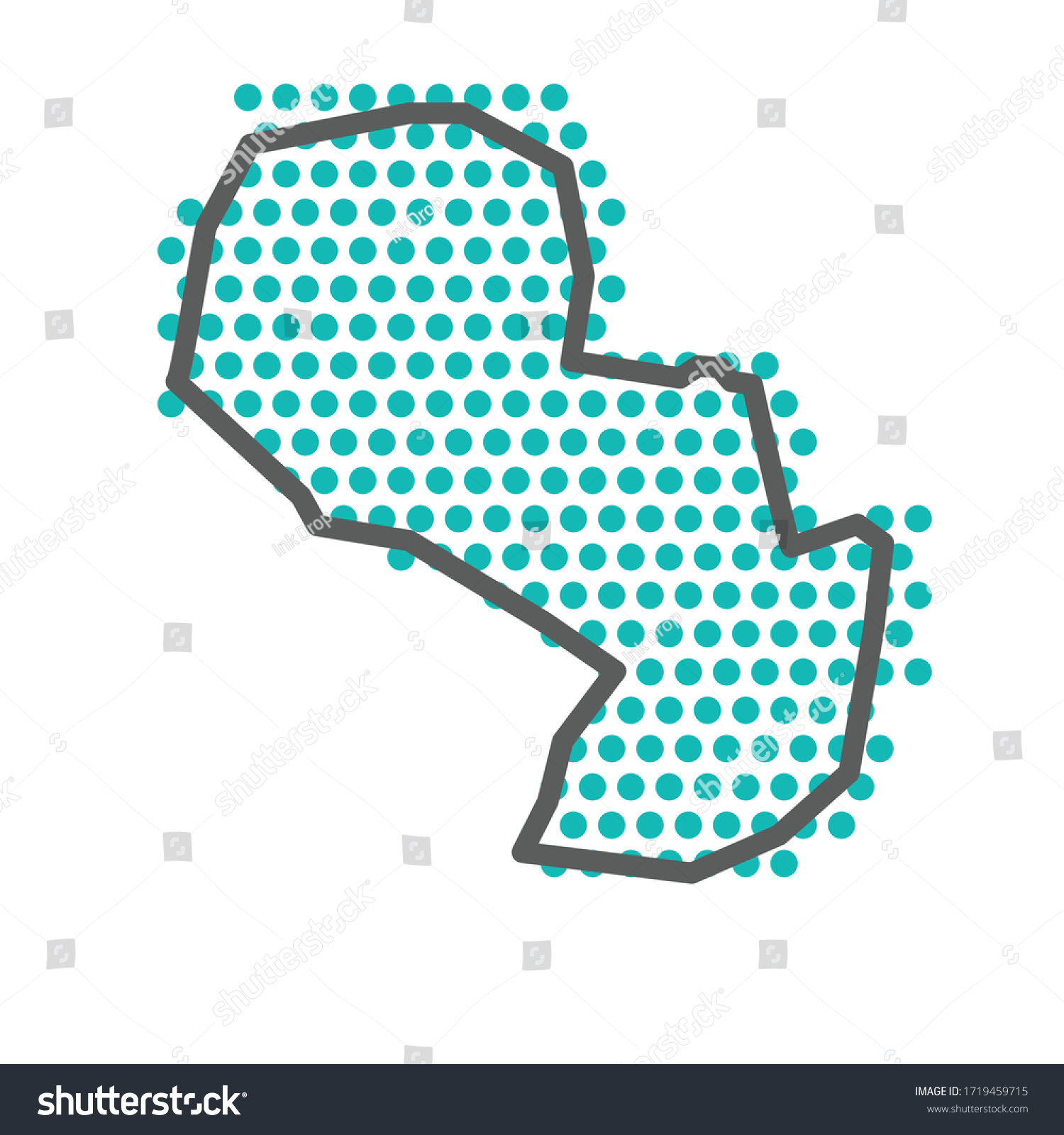 Paraguay Simple Outline Map Green Halftone Stock Vector (Royalty Free ...