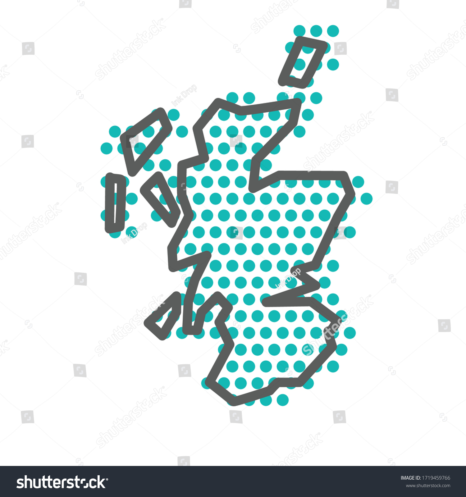 Scotland Simple Outline Map Green Halftone Stock Vector Royalty Free Stock Vector Scotland Simple Outline Map With Green Halftone Dot Pattern 1719459766
