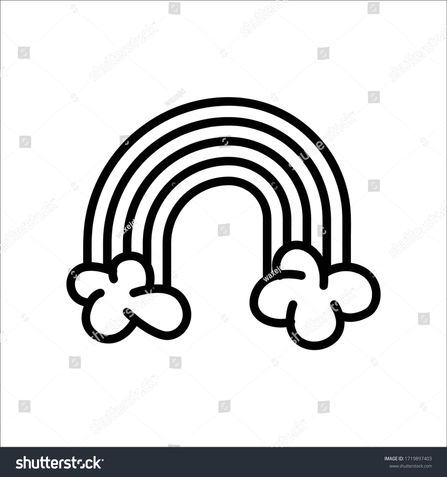 Outline Rainbow Logo Vector Illustration Stock Vector (Royalty Free ...