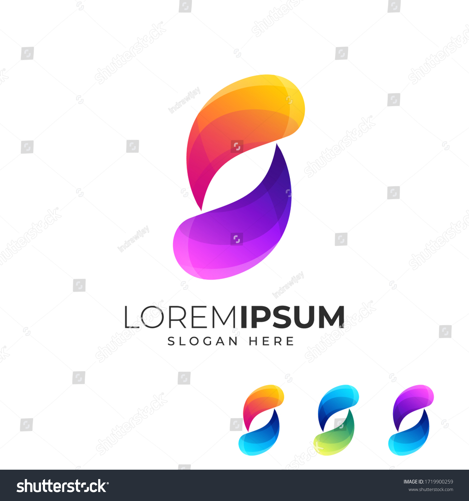 Abstract Colorful Letter S Logo Template Stock Vector (Royalty Free ...