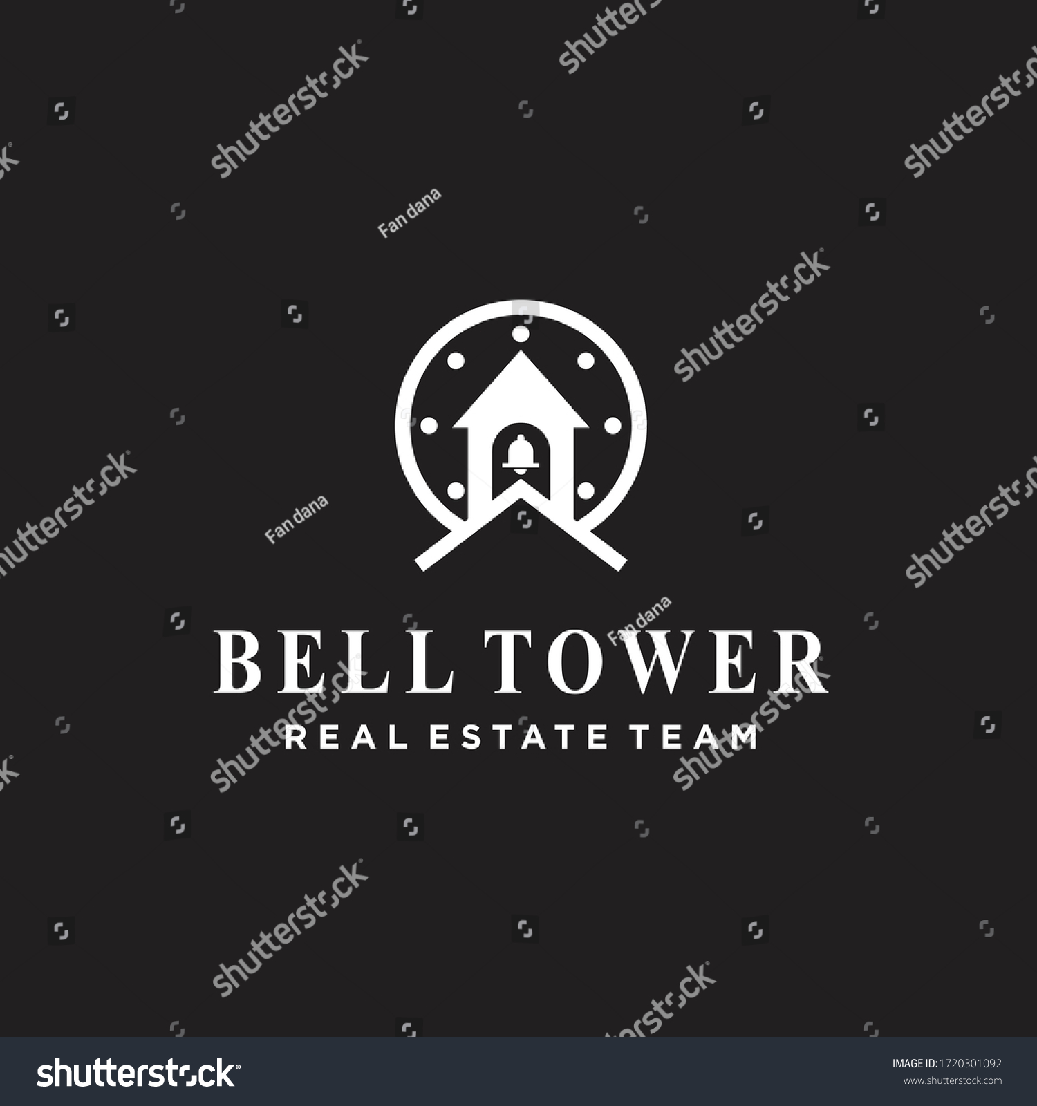 Bell Tower Logo Bell Vector Stock Vector (Royalty Free) 1720301092 ...