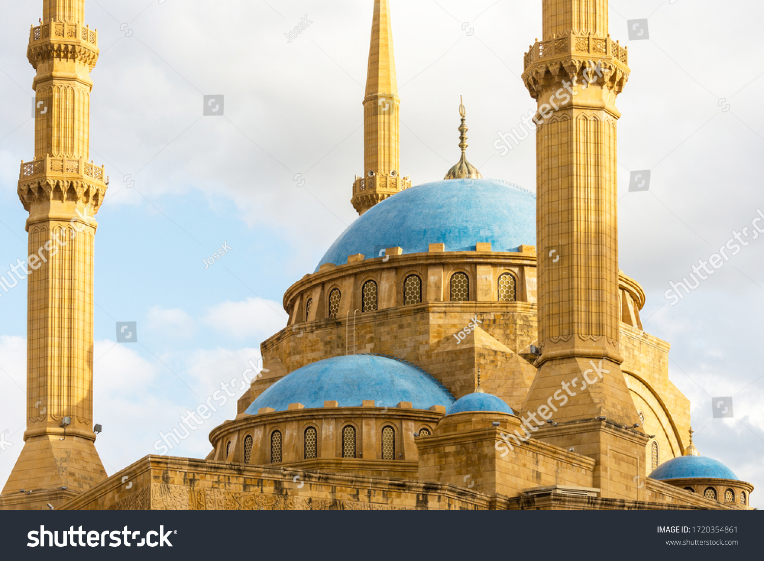 Architectural Detail Mohammad Alamin Mosque Blue Stock Photo 1720354861 ...