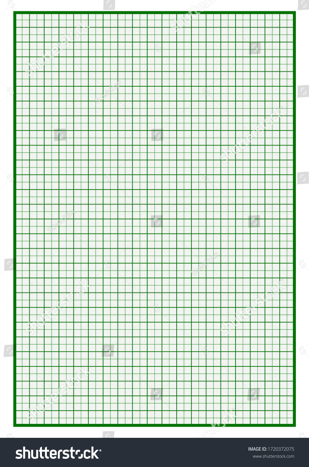 Graph Paper A4 Green Line 100 Stock Illustration 1720372075 | Shutterstock