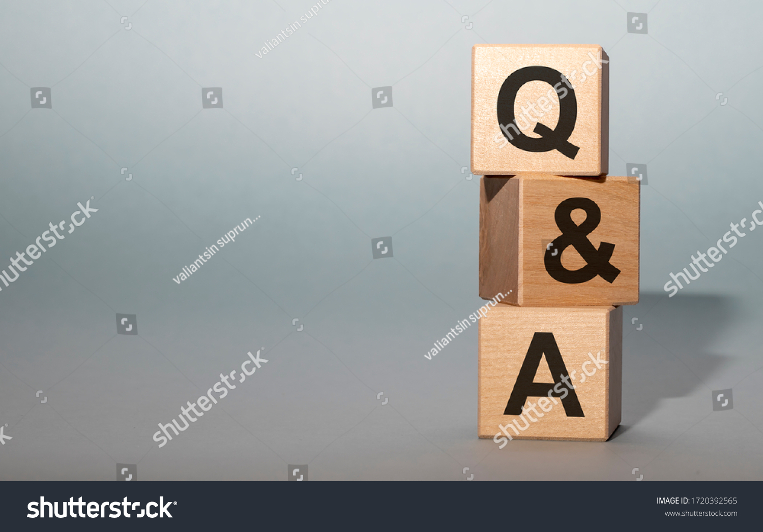 Qa Acronym Wooden Blocks Letters Questions Stock Photo 1720392565 ...