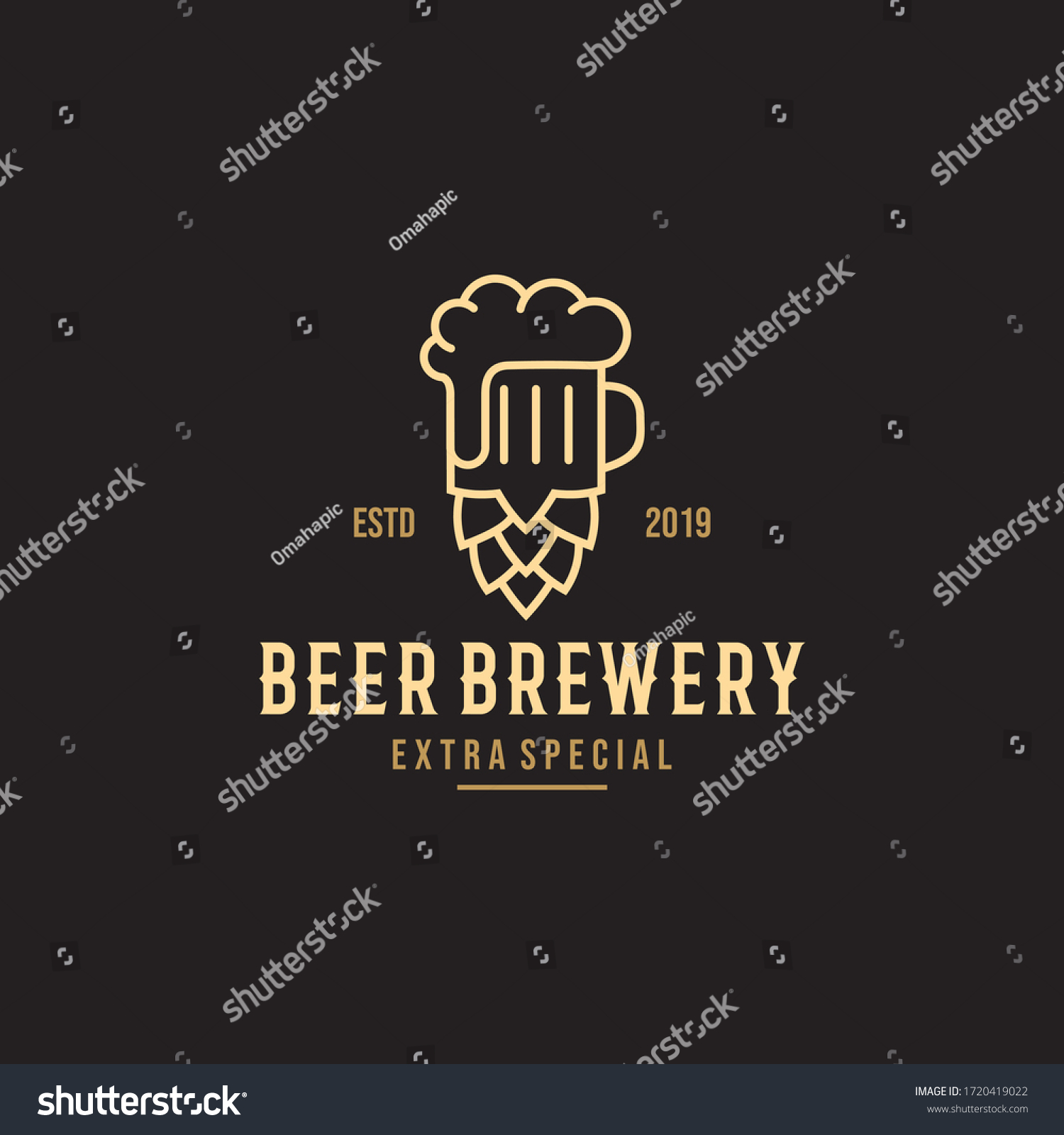 Craft Beerbrewey Logo Design Vintage Stock Vector (Royalty Free ...